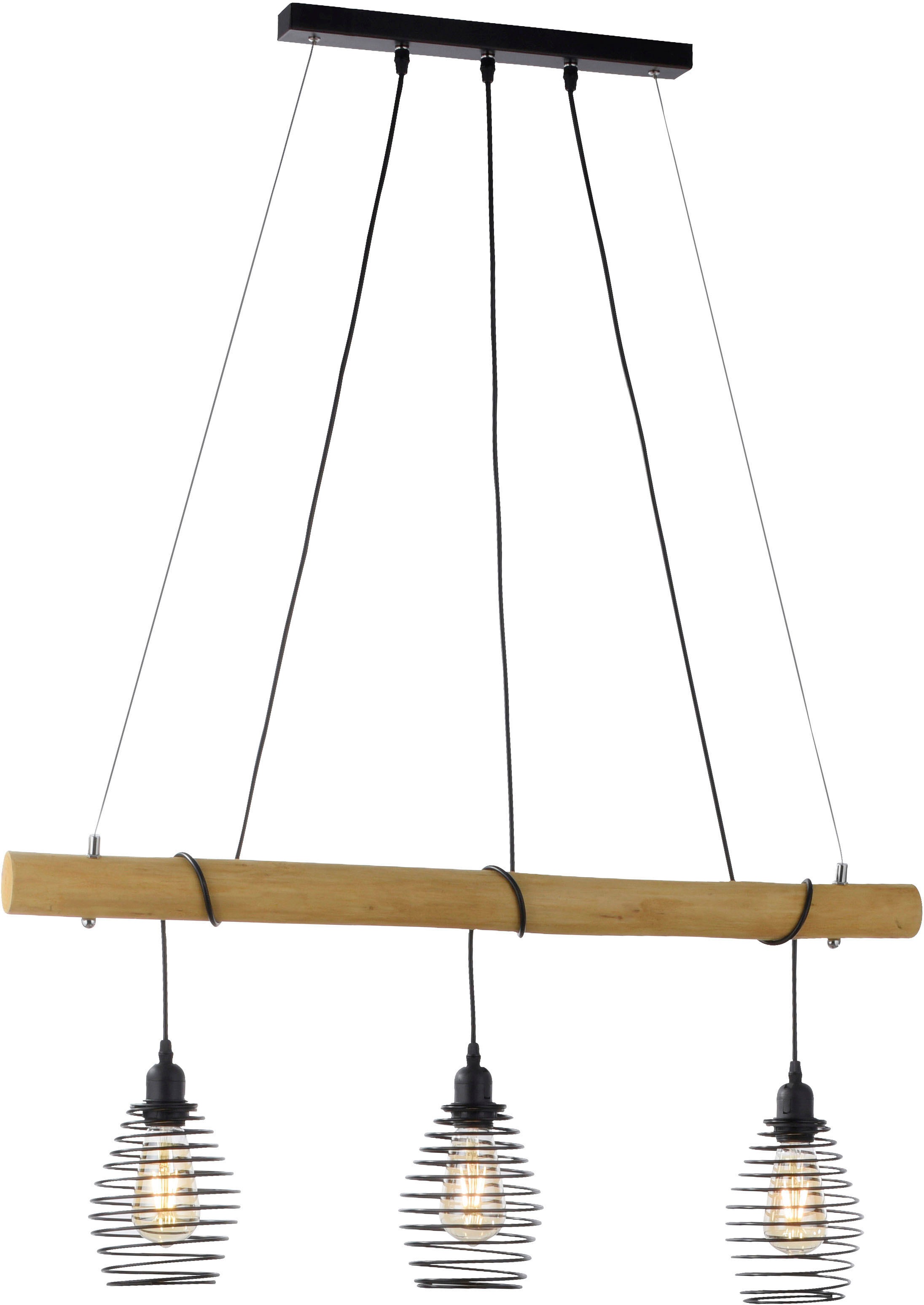 JUST LIGHT Pendelleuchte »SPRING«, 3 flammig, Leuchtmittel E27   ohne Leuch günstig online kaufen