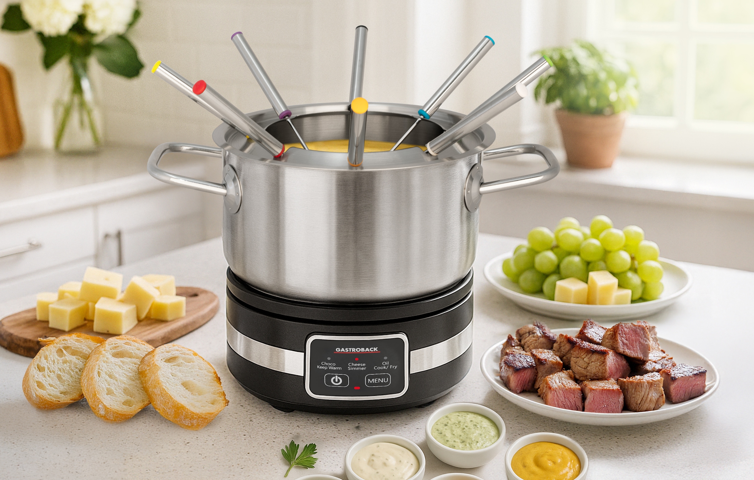Gastroback Fondue »Fondue MultiCook 4-in-1 & Kochplatte«
