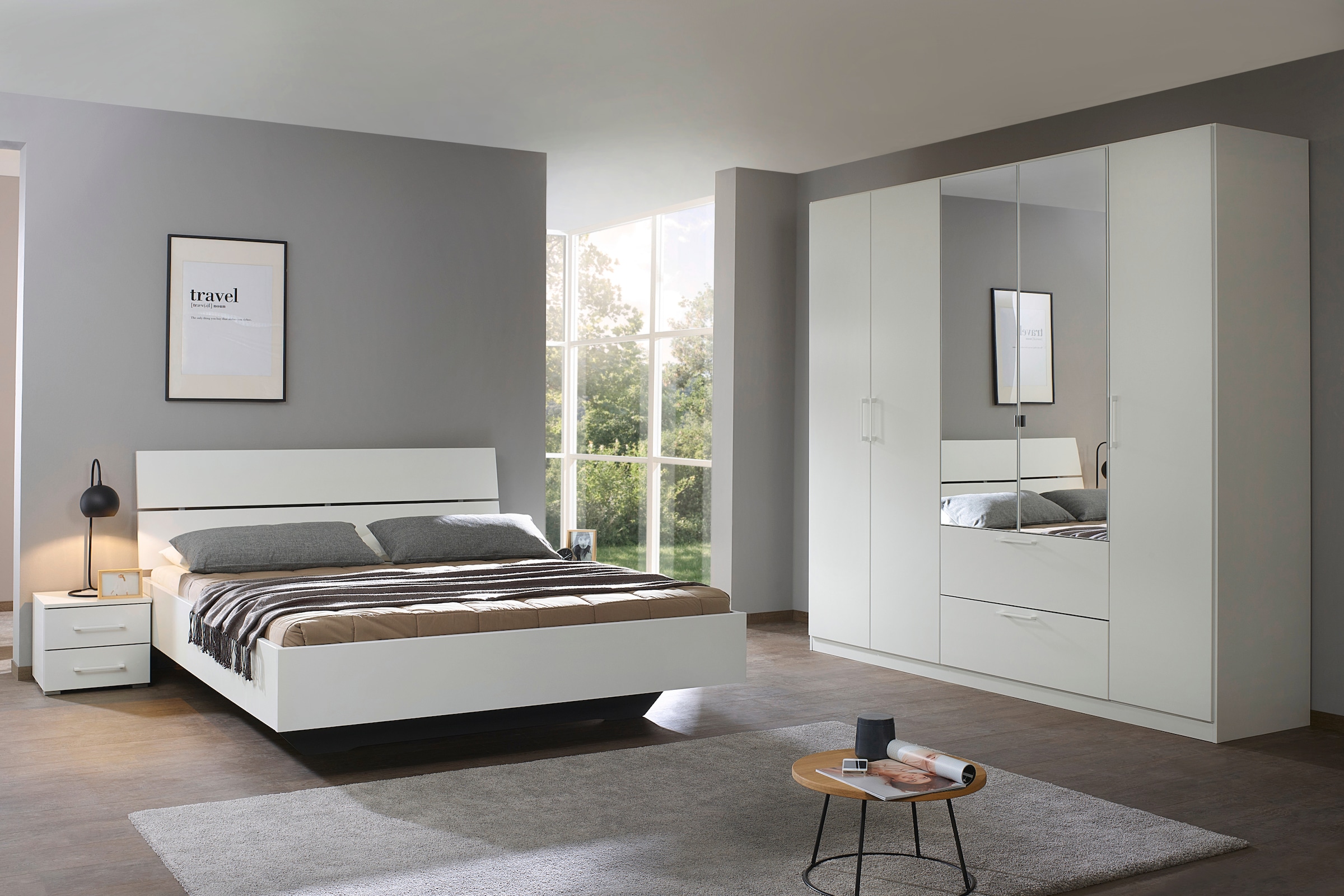 INOSIGN BY RAUCH Drehtürenschrank »Kleiderschrank Schrank Garderobe Wäscheschrank CHALLENGER«, mit Spiegeltüren und geräumigen Schubladen MADE IN GERMANY