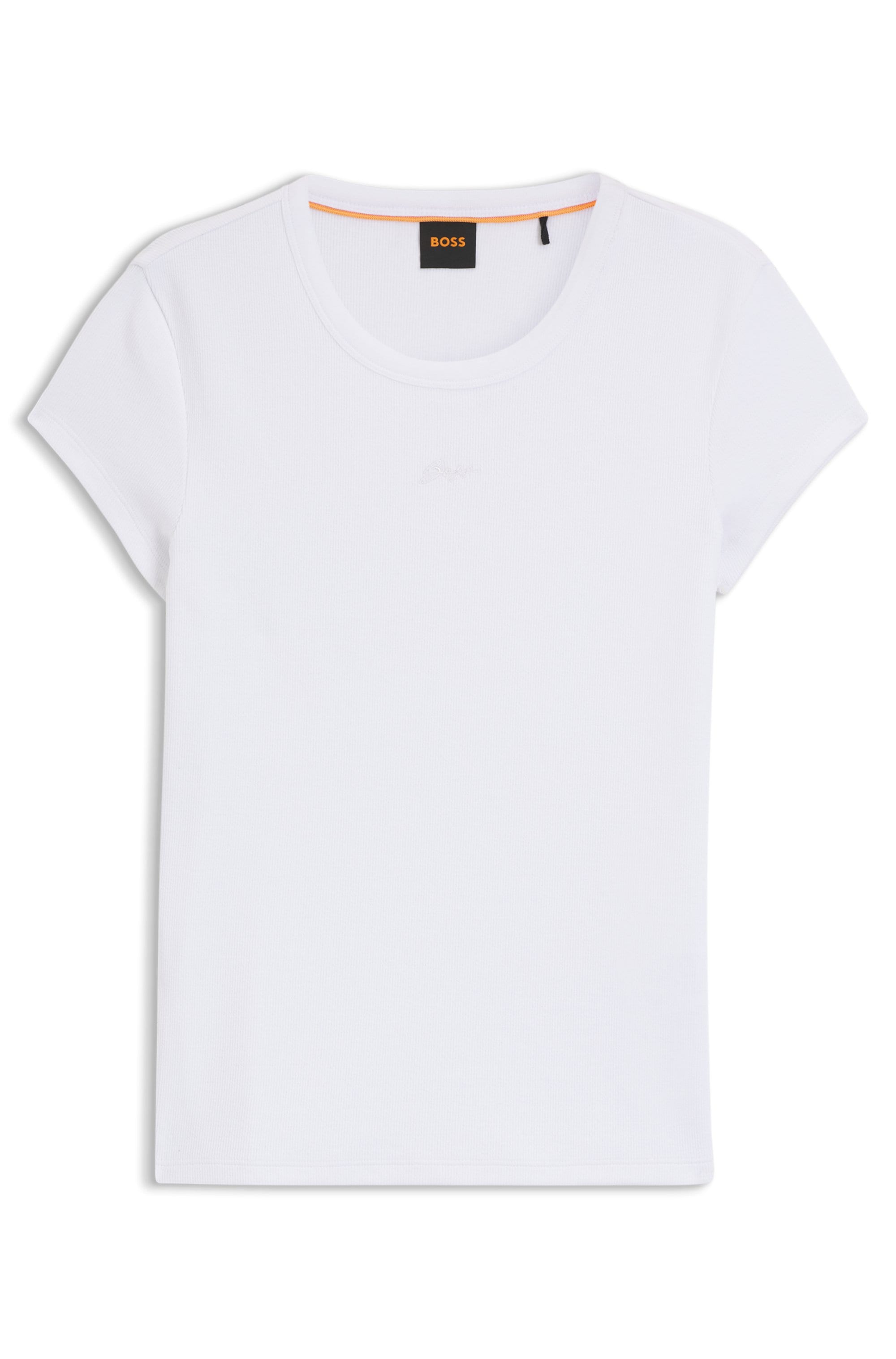 BOSS ORANGE Kurzarmshirt »Ecute Premium Damenmode« Slim Fit mit Rundhalsausschnitt