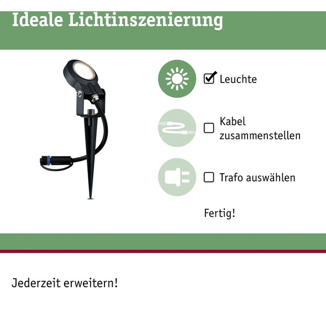 Paulmann LED Gartenstrahler »Plug & Shine«, 1 flammig-flammig, IP67 3000K  24V Anthrazit auf Raten kaufen