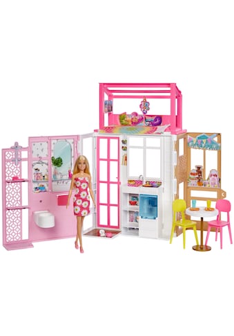 Barbie Puppenhaus »klappbar inkl. Puppe (blond) und Zubehör«, zum Mitnehmen; klappbar kaufen