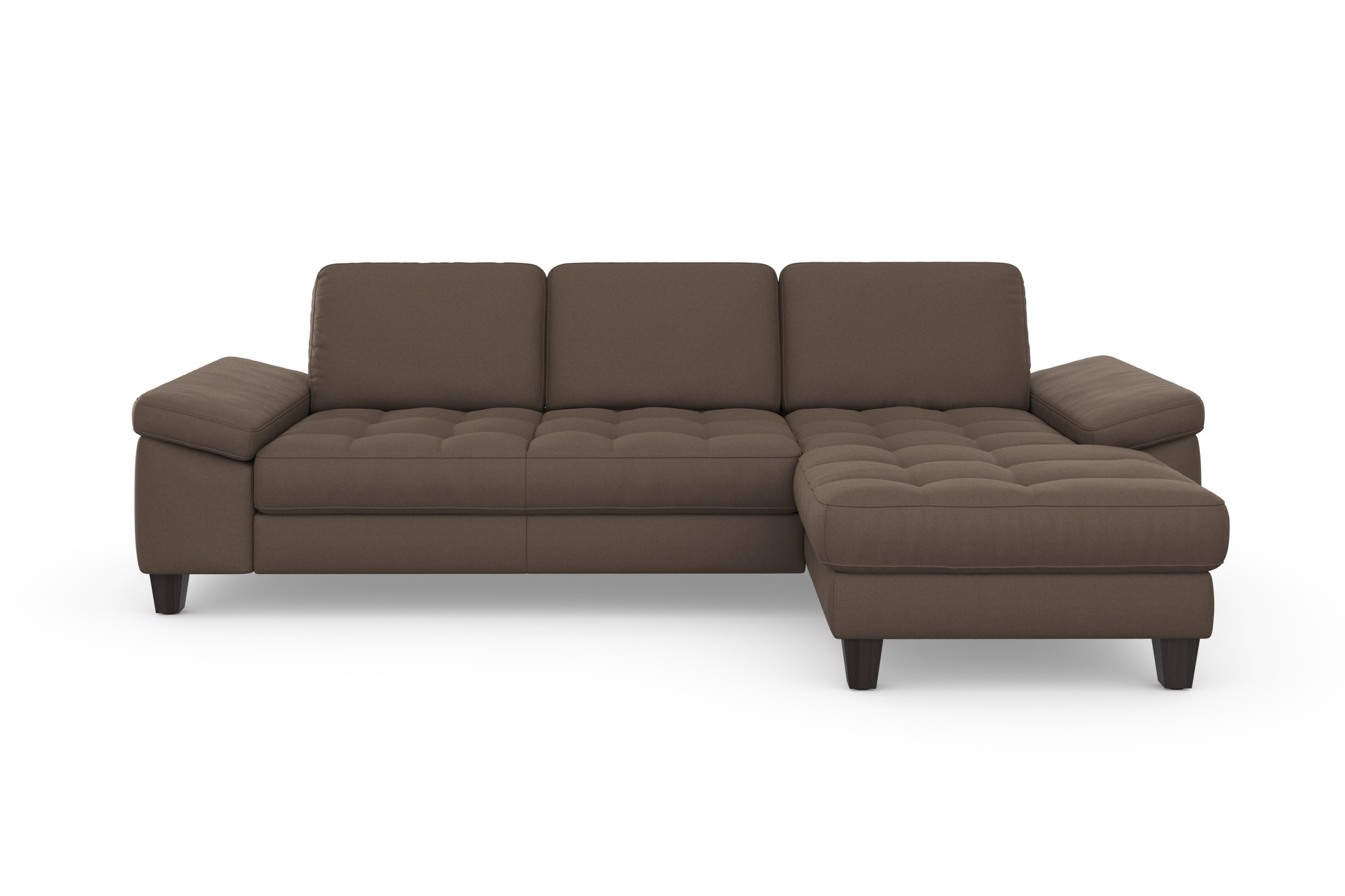 sit&more Ecksofa »Westham L-Form«, Recamiere, mit oder ohne Bettfunktion, Bettkasten, Füße wengefarben
