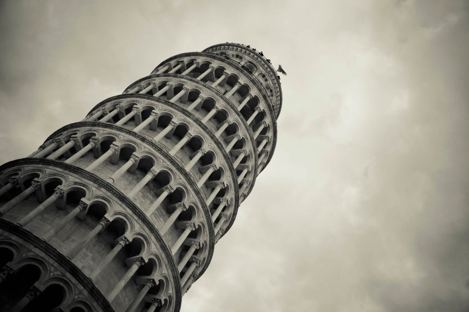 queence Acrylglasbild »Der schiefe Turm«, Elemente der Architektur-Gebäude- günstig online kaufen