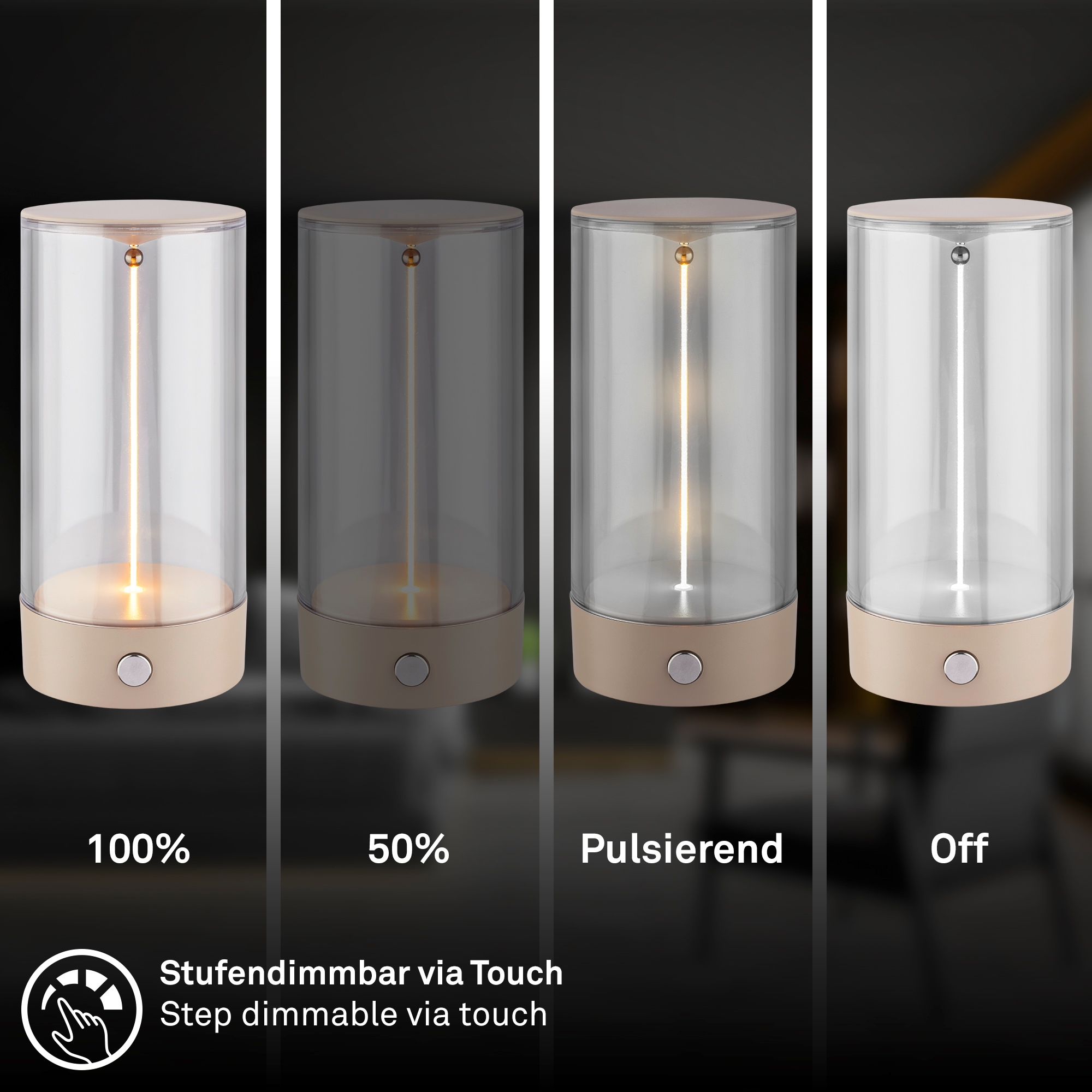 Briloner Leuchten LED Tischleuchte »WIGGLE 7620011«
