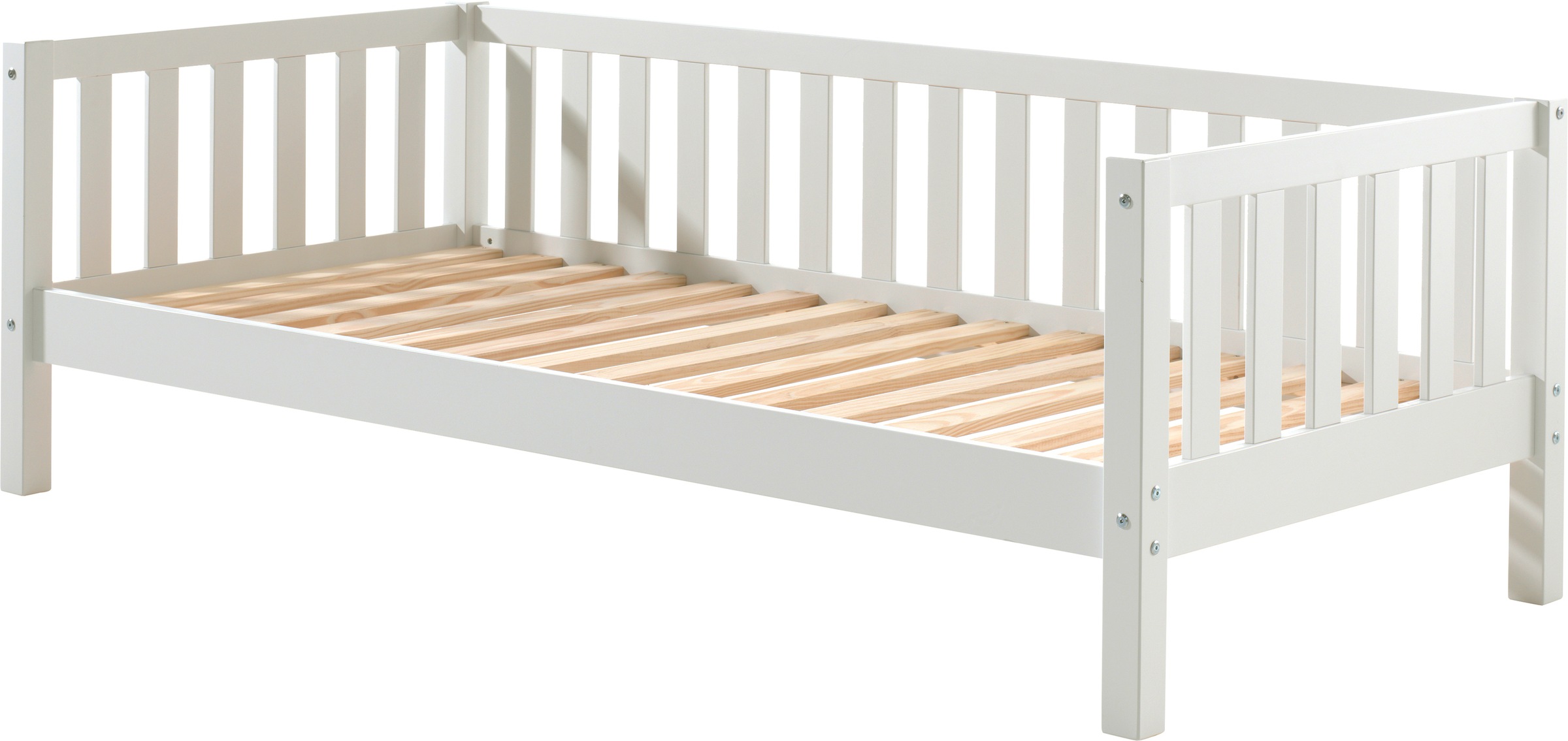 Vipack Einzelbett »Sprossenumrandung, Kiefer Massiv, Stabil Gebaut Und Zeitloses Design« B/H/T Ca. 211, 2x68x97, 8cm, Ausf. Milky Pine Oder Weiß,