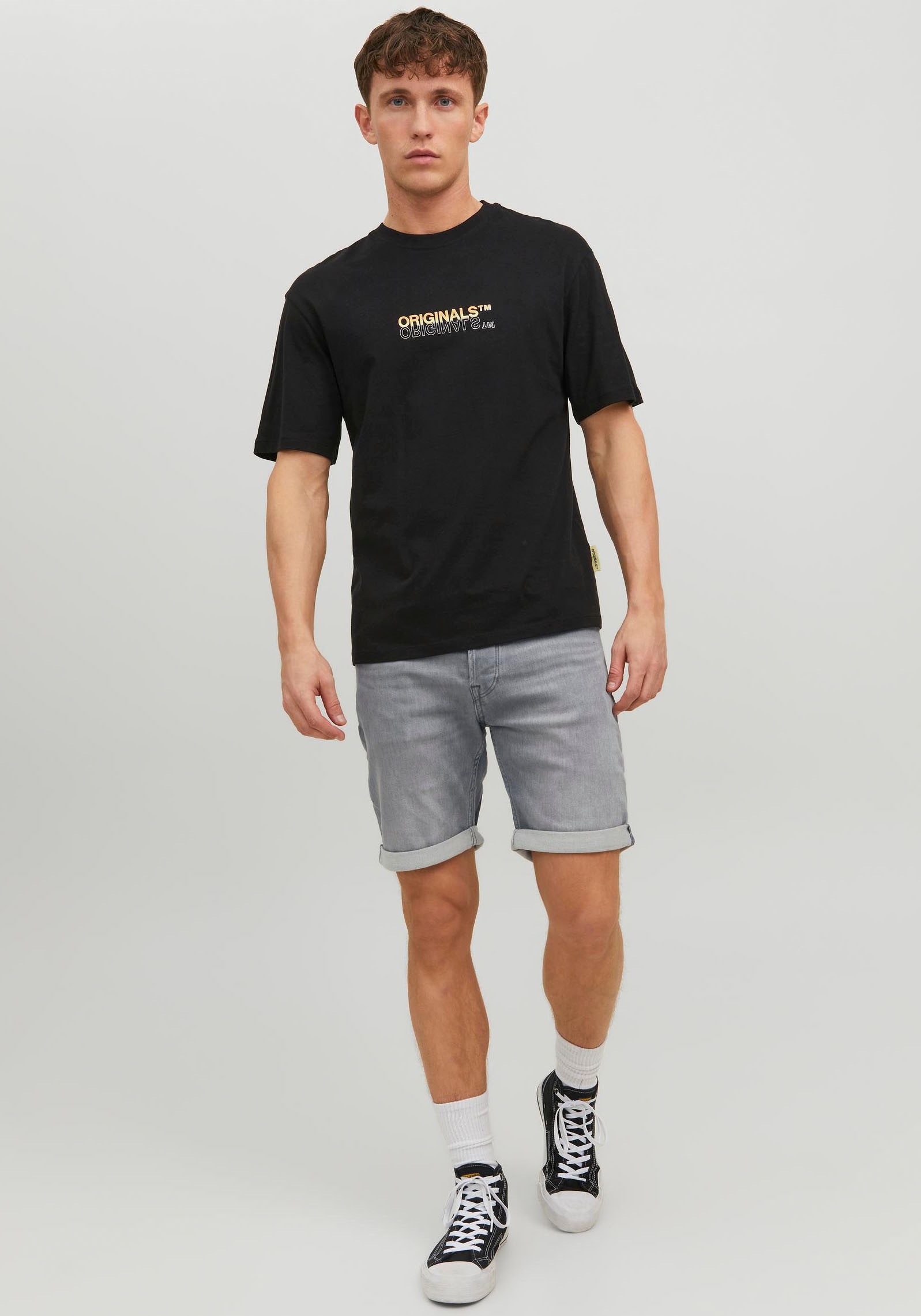 4. Bild von Jack & Jones Jeansshorts »JJIRICK JJICON SHORTS GE 604 I.K SN«, mit Umschlagsaum