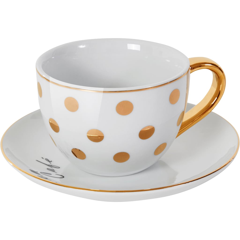 GALA Cappuccinotasse »Rue de Belleville«, (Set, 8 tlg., 4 Tassen, 4 Untertassen)