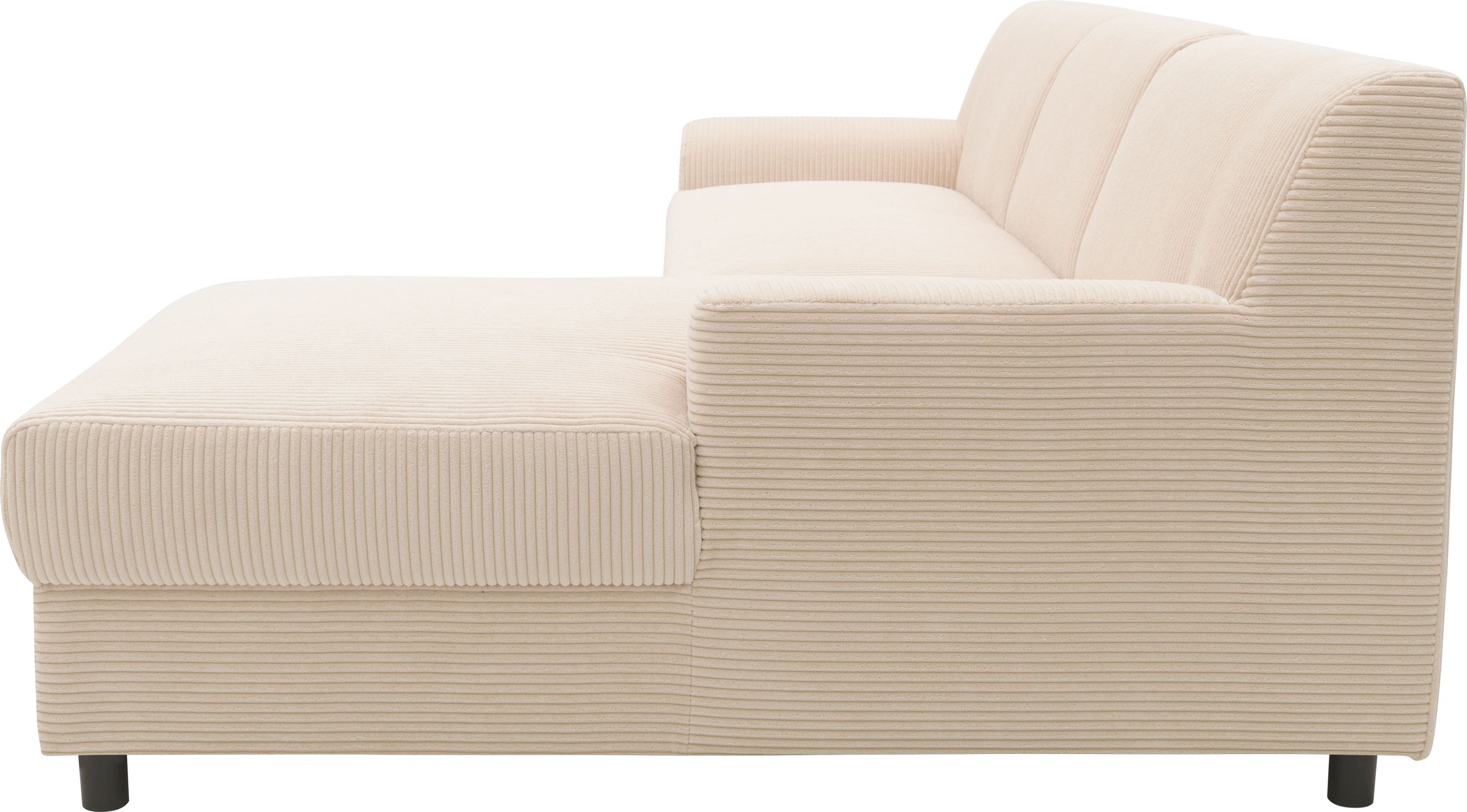 INOSIGN Ecksofa »Turah 2, L-Form, in Cord u. wasserabweisender Microfaser, Federkern«, B/T/H: 241/146/79 cm, incl. Zierkissen, wahlweise mit Bettfunktion