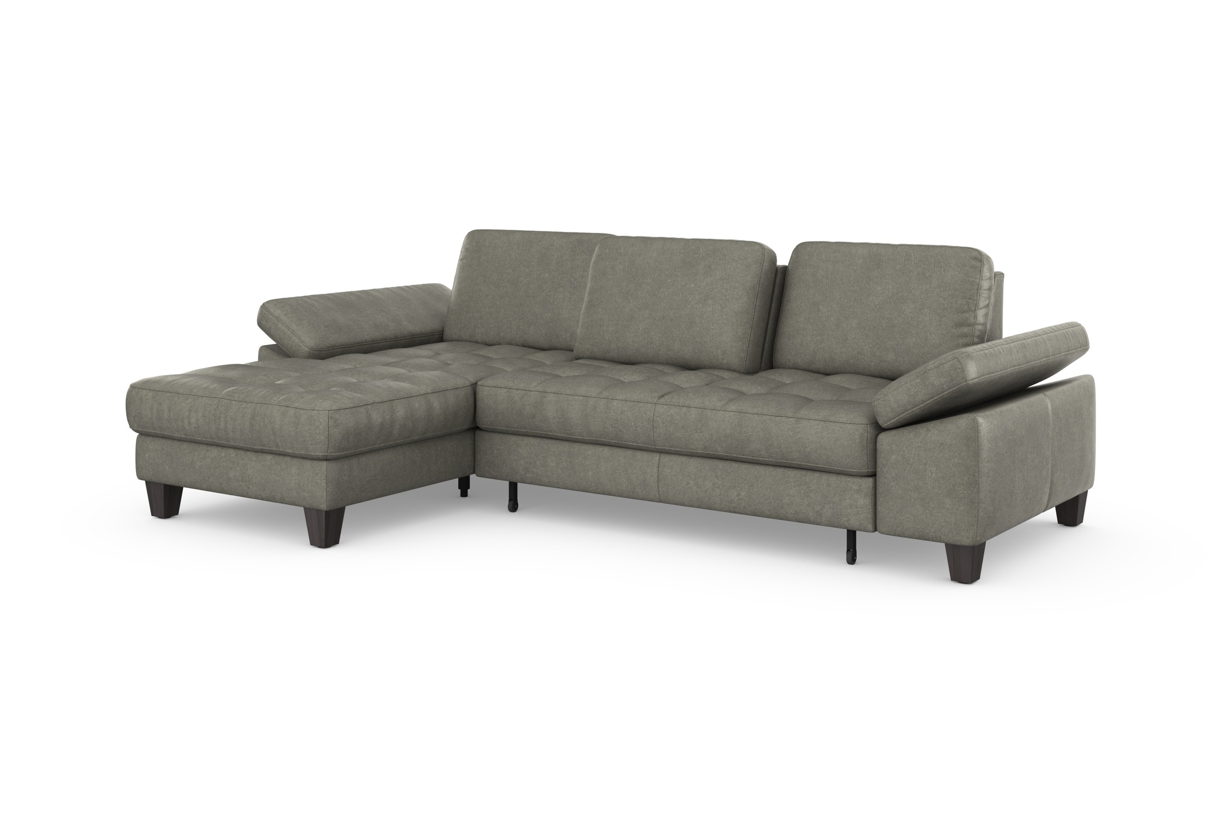 sit&more Ecksofa »Westham L-Form«, Recamiere, mit oder ohne Bettfunktion, Bettkasten, Füße wengefarben