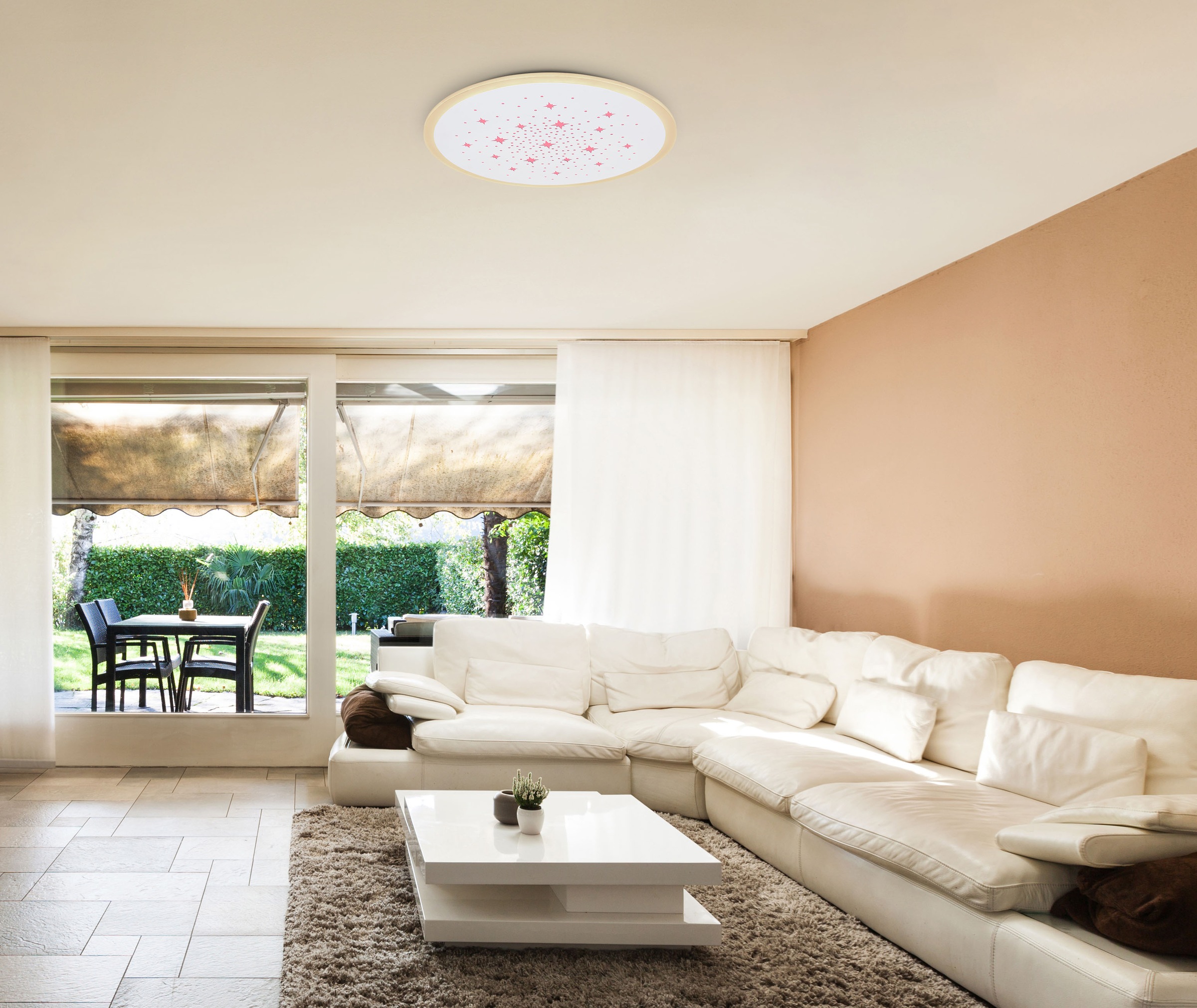 GLOBO LIGHTING LED Deckenleuchte »MURPHY« LED-Modul 1 Stk. Deckenlampe/rund/Wohnzimmer/Schlafzimmer/elegant