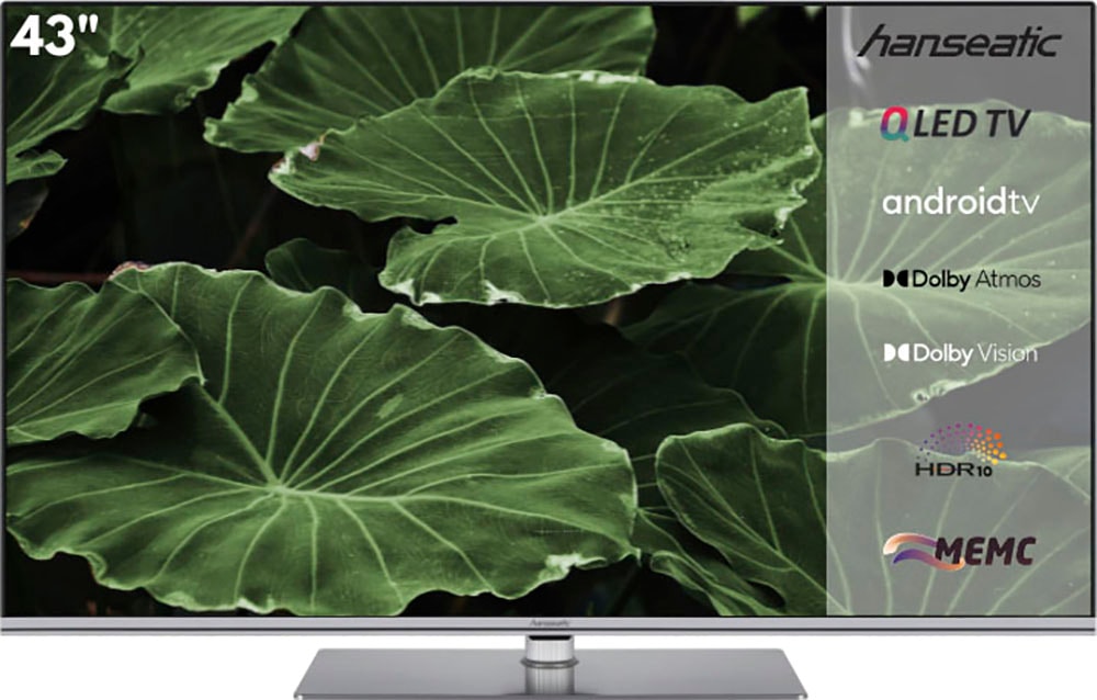 QLED-Fernseher, 108 cm/43 Zoll, 4K Ultra HD, Android TV-Smart-TV