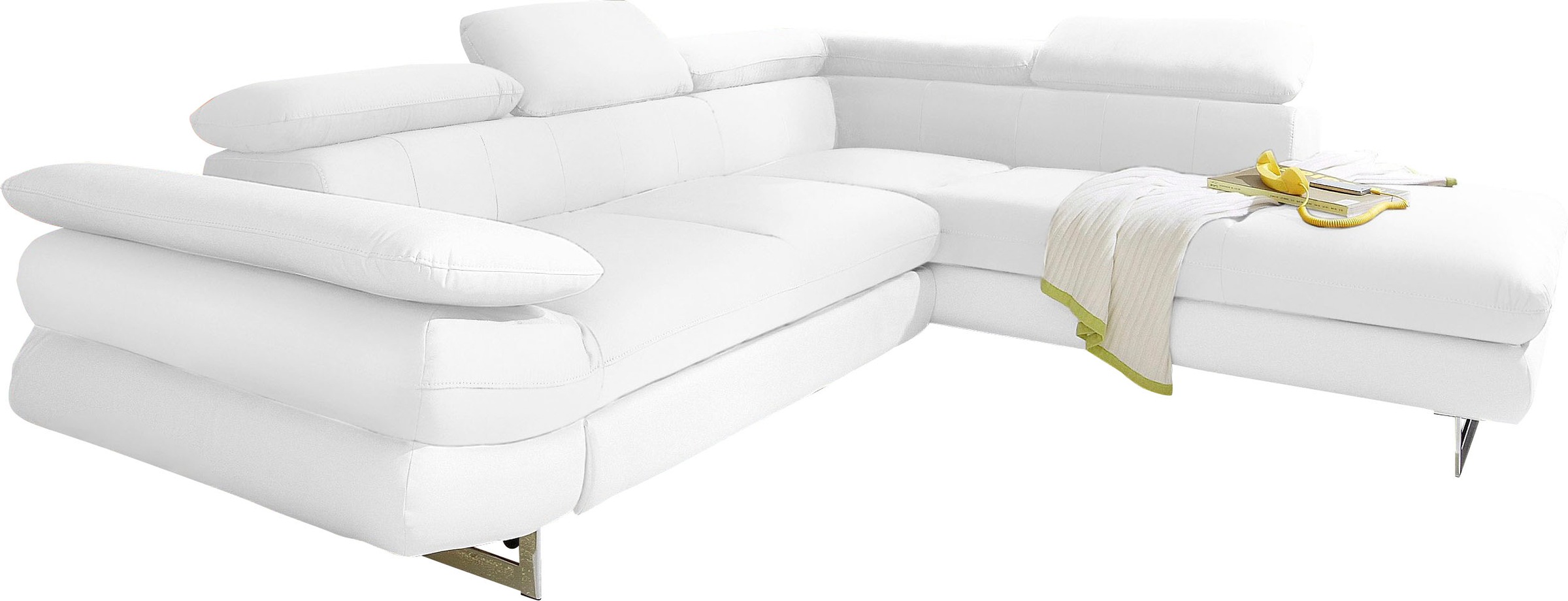 INOSIGN Ecksofa »Solution L-Form«, mit Arm- & Kopfteilverstellung, wahlweis günstig online kaufen