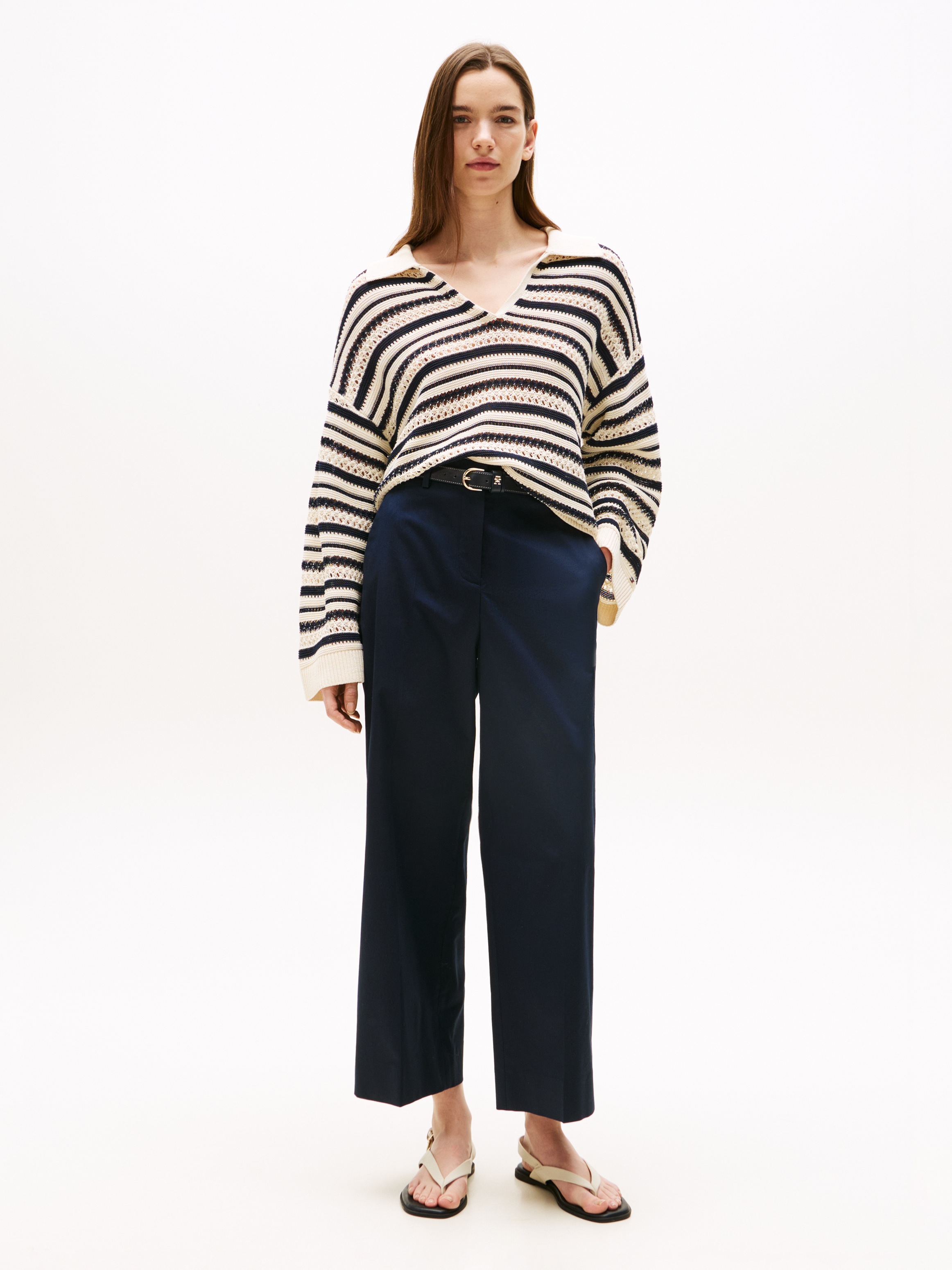 Tommy Hilfiger Chinohose »COTTON WIDE LEG ANKLE CHINO PANT«