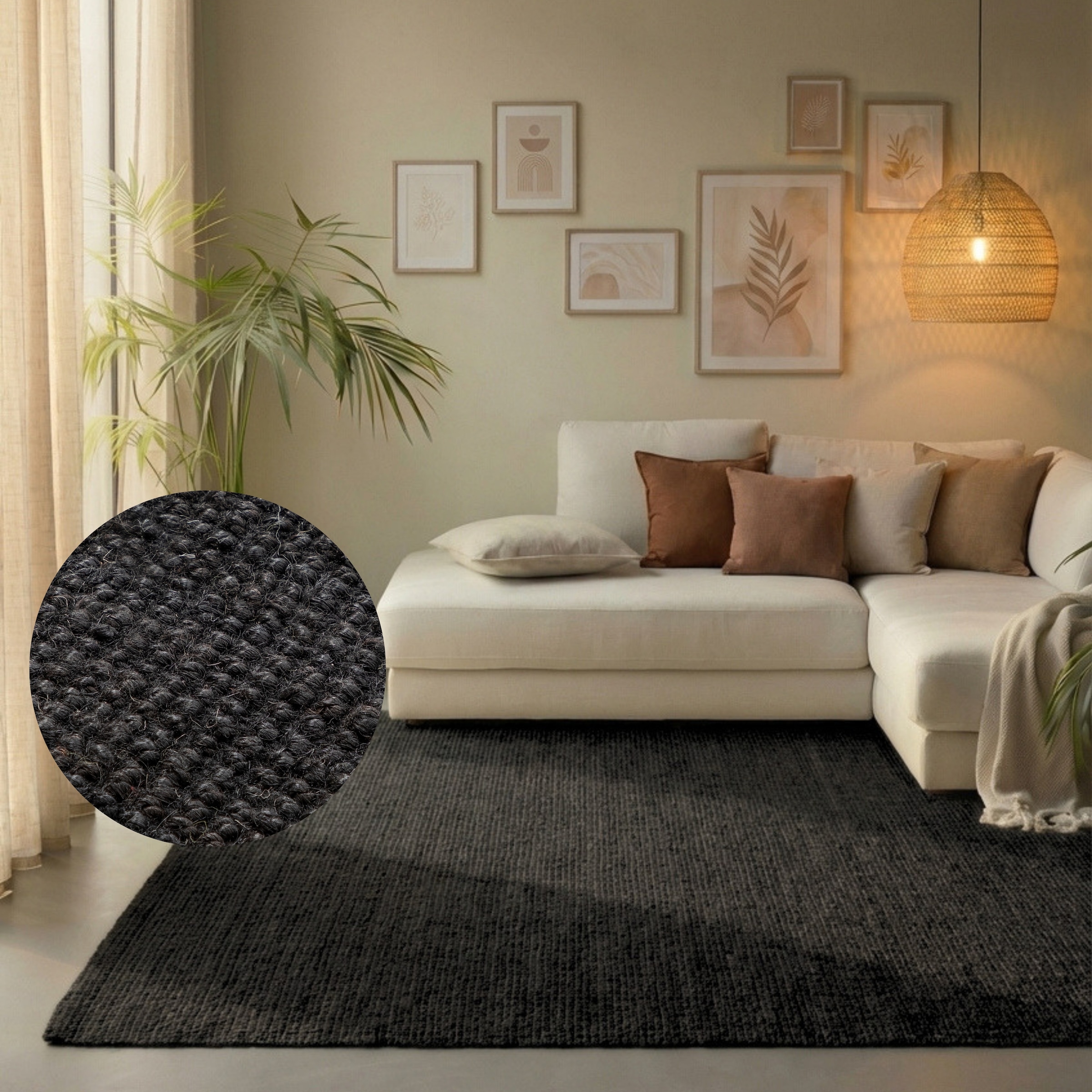HANSE Home Teppich »Jaipur  Juteteppich,  als Läufer und in Rund« rechteckig 10 mm Höhe 100% Naturfaser, Wohnzimmer, Esszimmer, Schlafzimmer, GRS