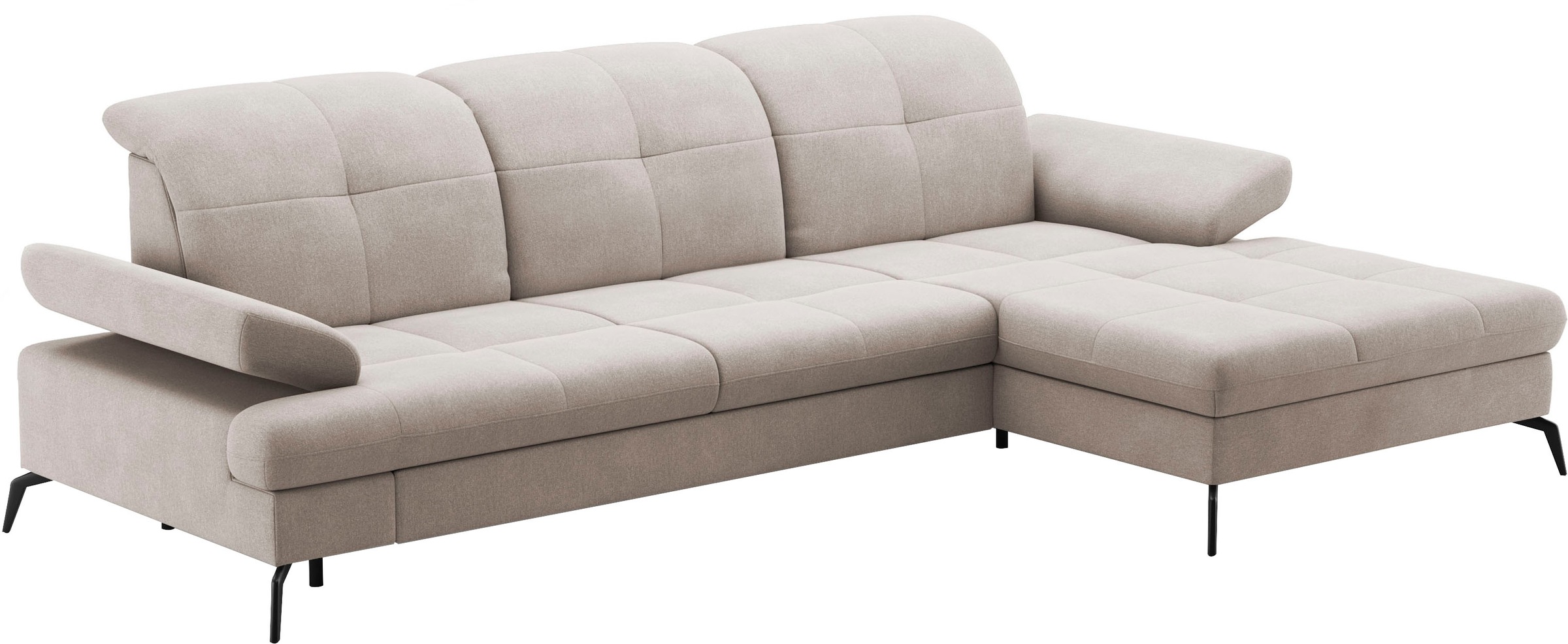 sit&more Ecksofa »Amica, L-Form, inkl. Sitztiefenverstellung & Armteilverstellung«, wahlweise mit Bettfunktion, Bettkasten und Kopfteilverstellung
