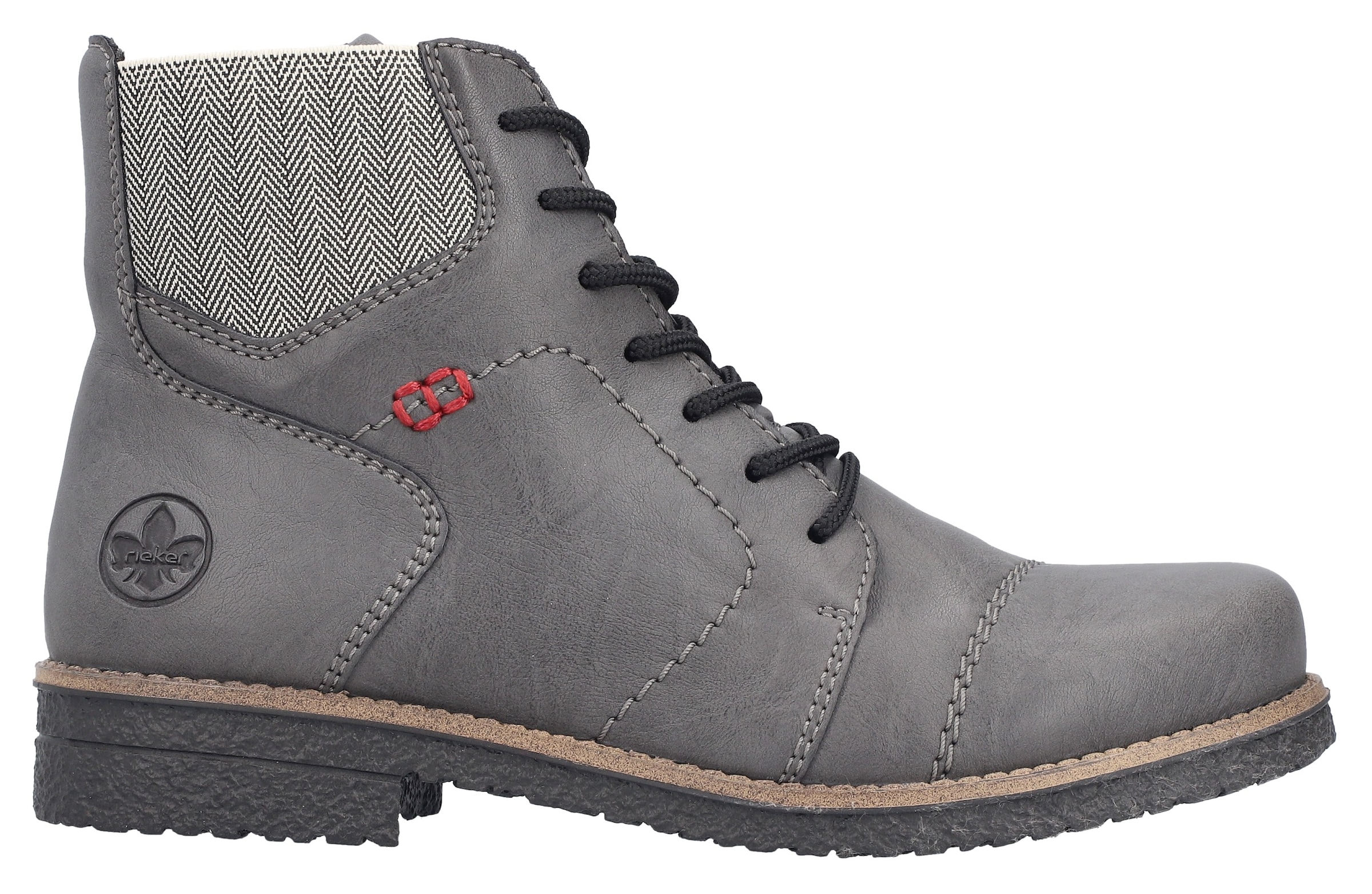 Rieker Schnürstiefelette, Schnürboots, Herbststiefelette, Blockabsatz, mit weicher Innensohle
