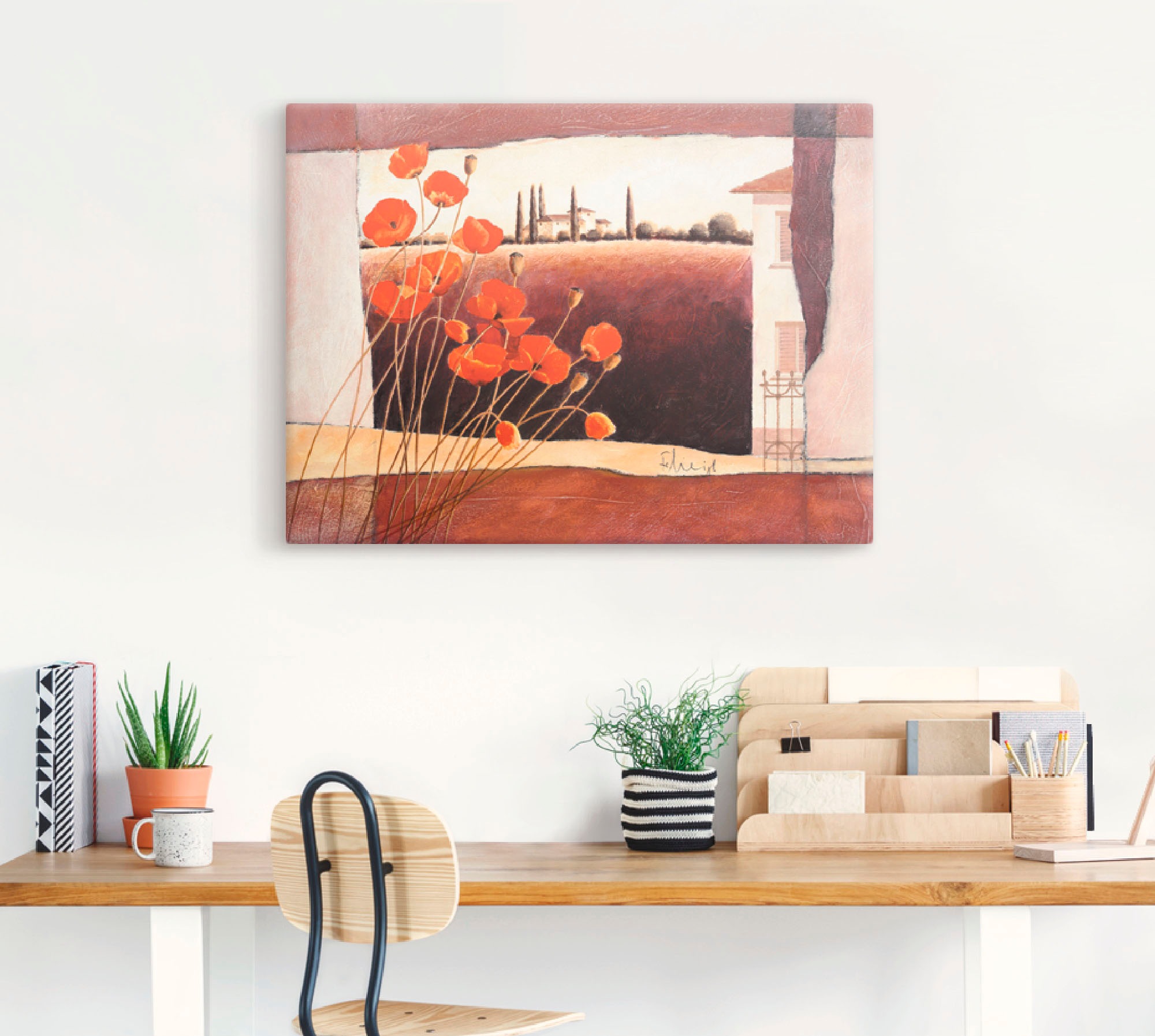 Artland Wandbild »Stillleben mit Sonnenblumen«, Blumen, (1 St.), als Leinwa günstig online kaufen