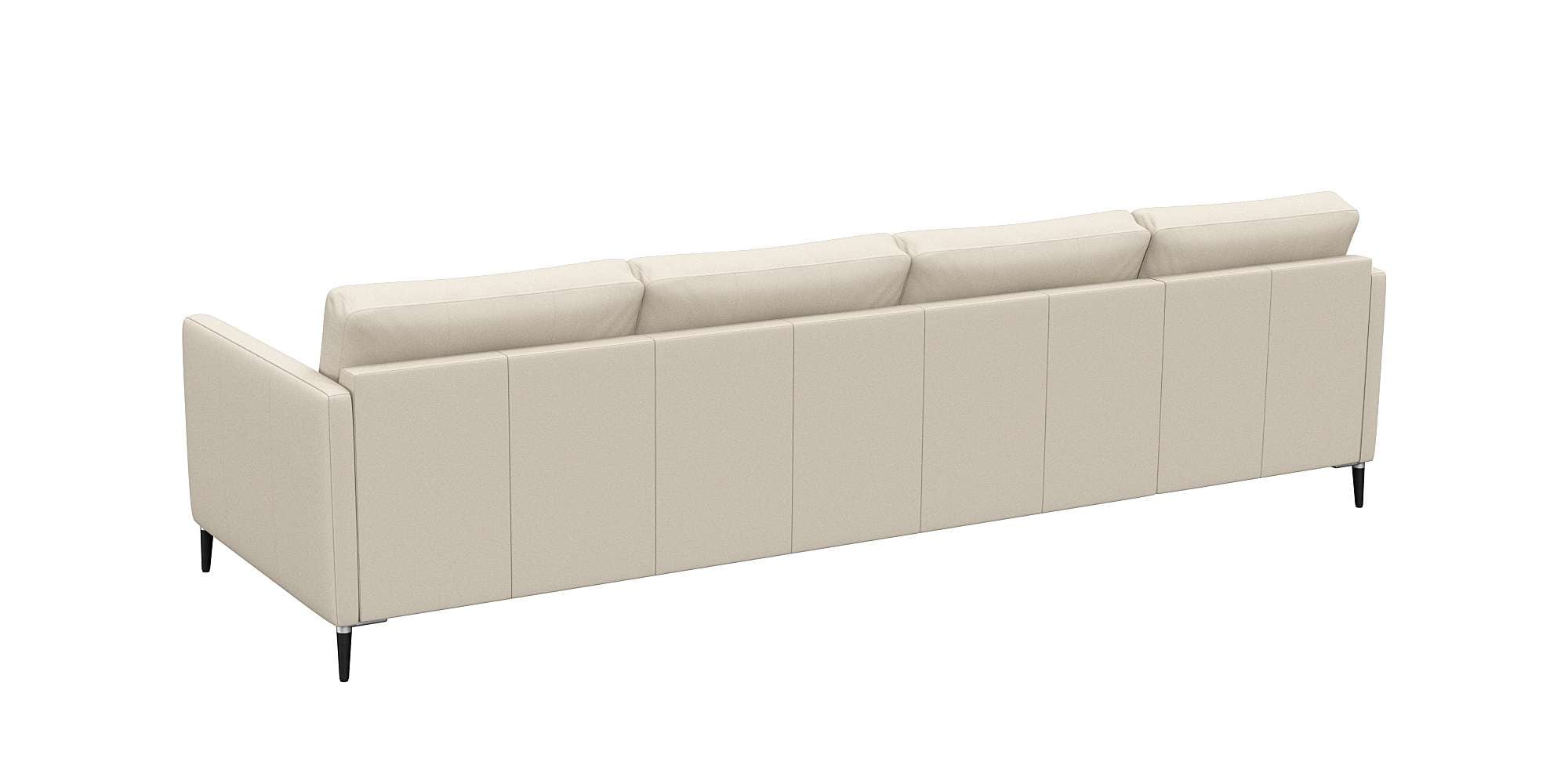 FLEXLUX Ecksofa »Fiore, L-Form«, schmale Armlehnen, Kaltschaum, Füße Alu+schwarz