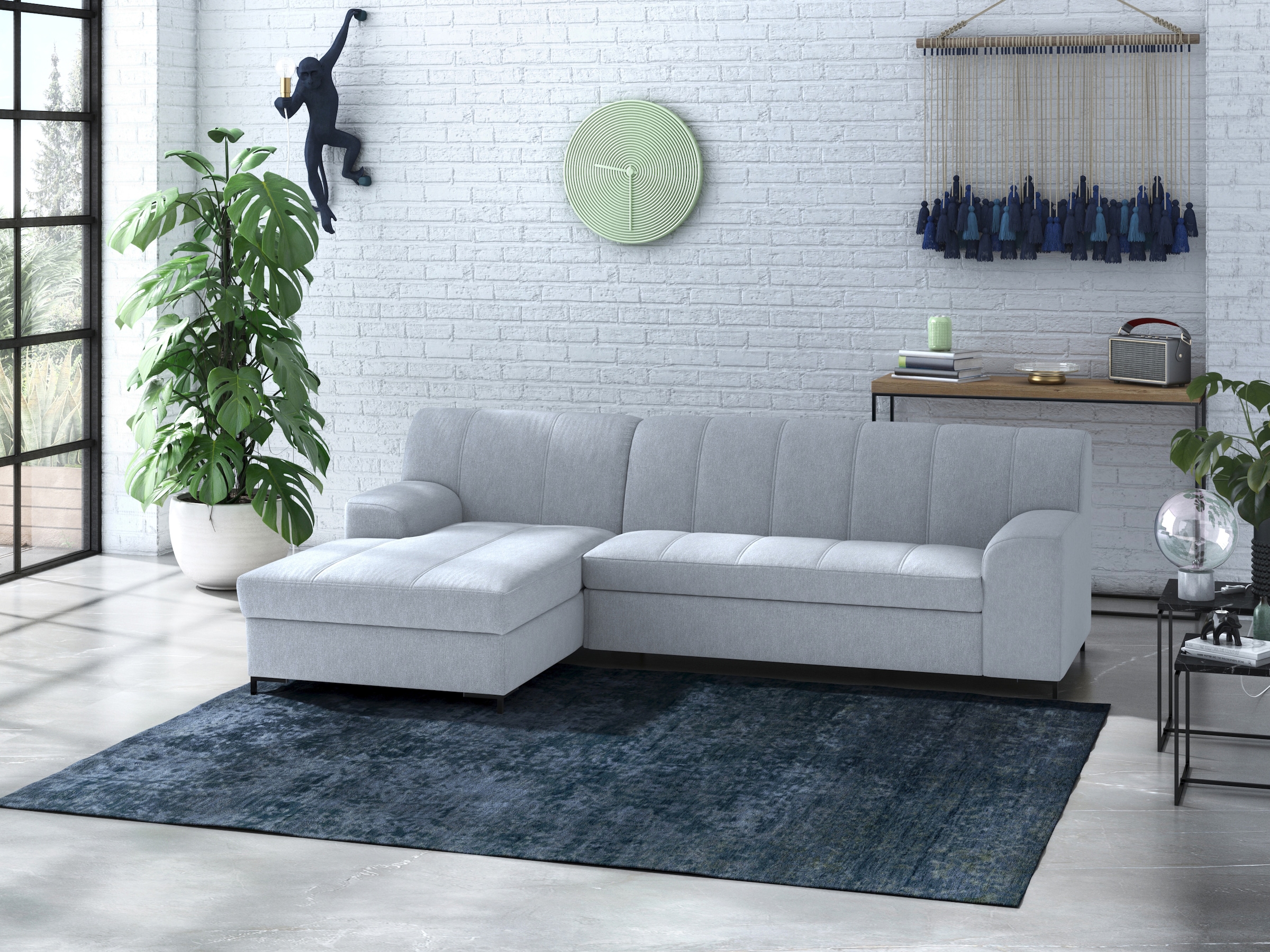 Home affaire Ecksofa »Balme L-Form« Inkl. Zierkissen, wahlweise mit Bettfun günstig online kaufen