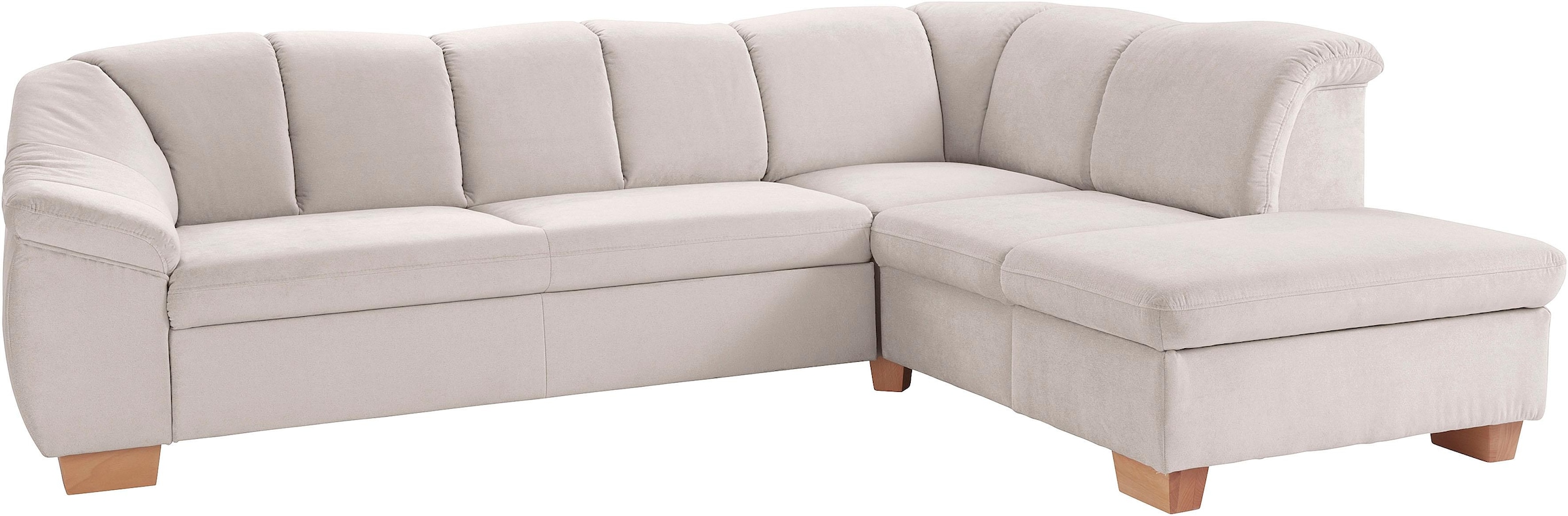 sit&more Ecksofa »Santo L-Form«, mit Federkern, wahlweise mit Bettfunktion und Stauraum