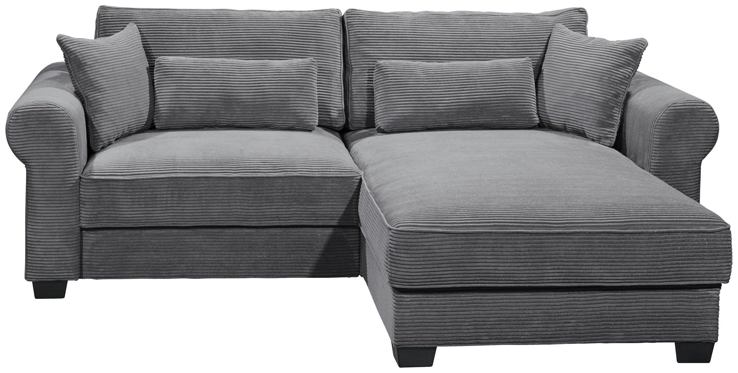 ED EXCITING DESIGN Ecksofa »Angelina L-Form«, mit Bettfunktion, Bettkasten & 4 Zierkissen