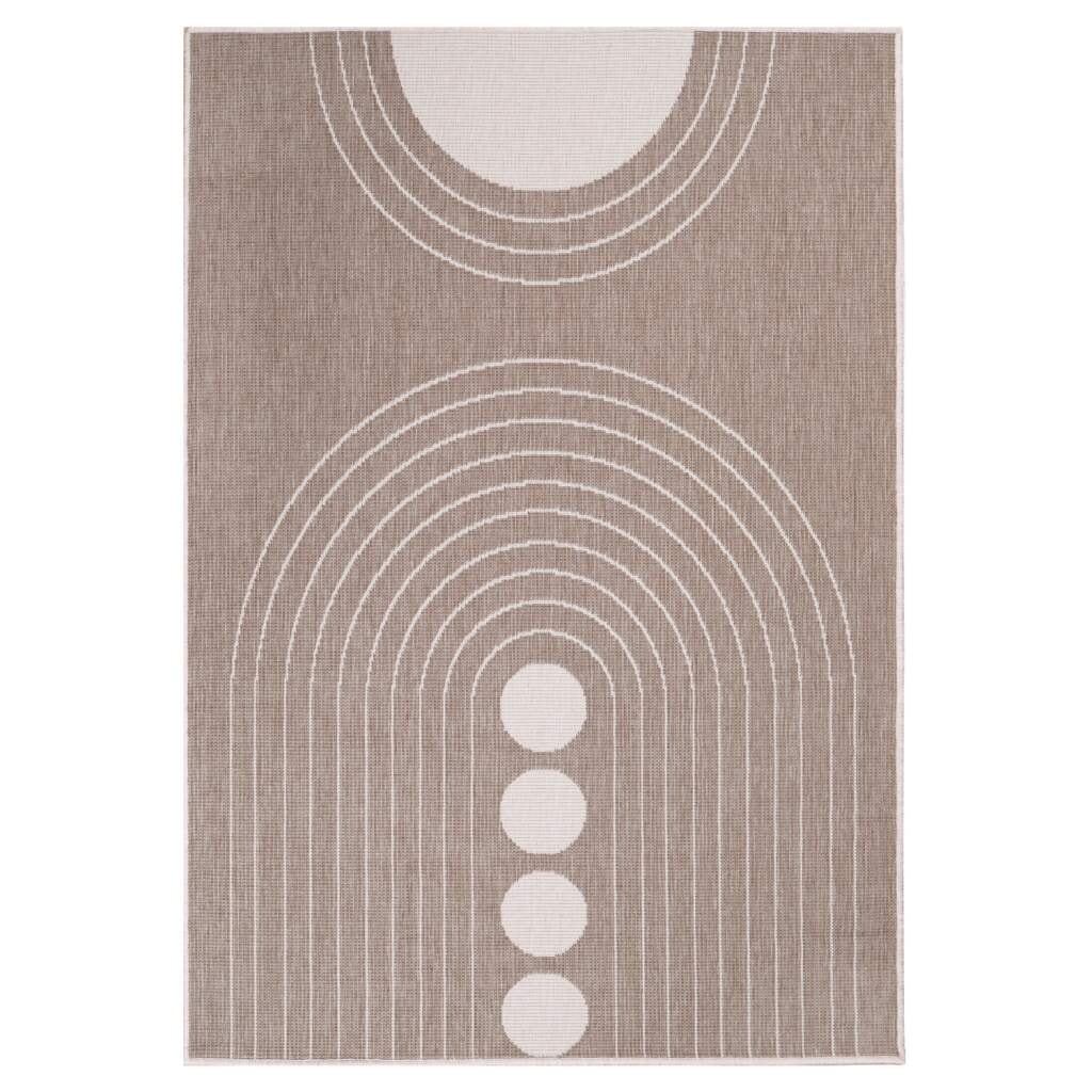 Carpet City Outdoorteppich »DUO RUG 5739«, rechteckig, 5 mm Höhe, Wendeteppich Wetterfest In- & Outdoor, Balkon, Terrasse, Wohnzimmer