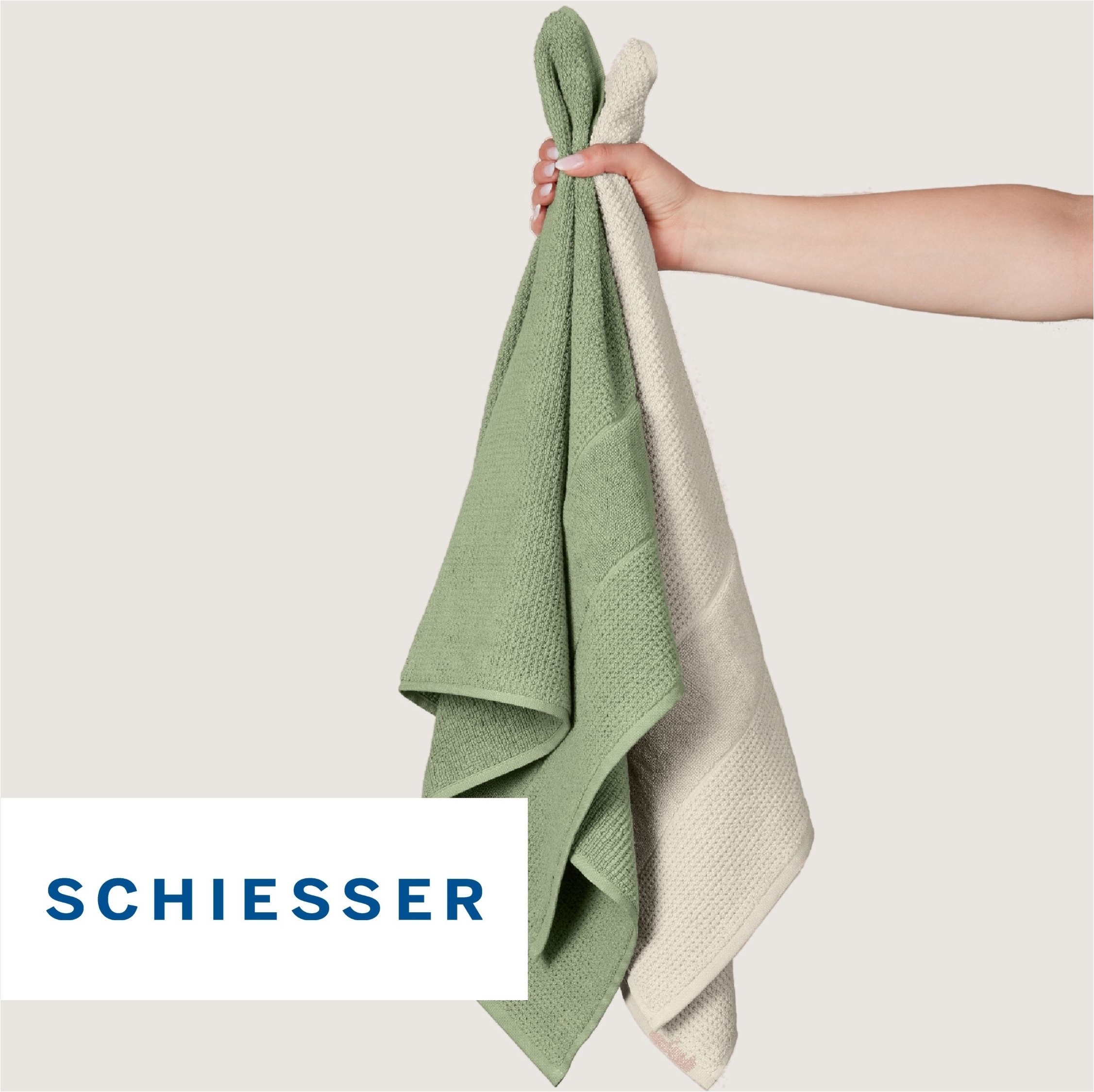 Schiesser Duschtücher »Turin aus 100% Baumwolle in dezenter Reiskornoptik« OEKO-TEX® MADE IN GREEN