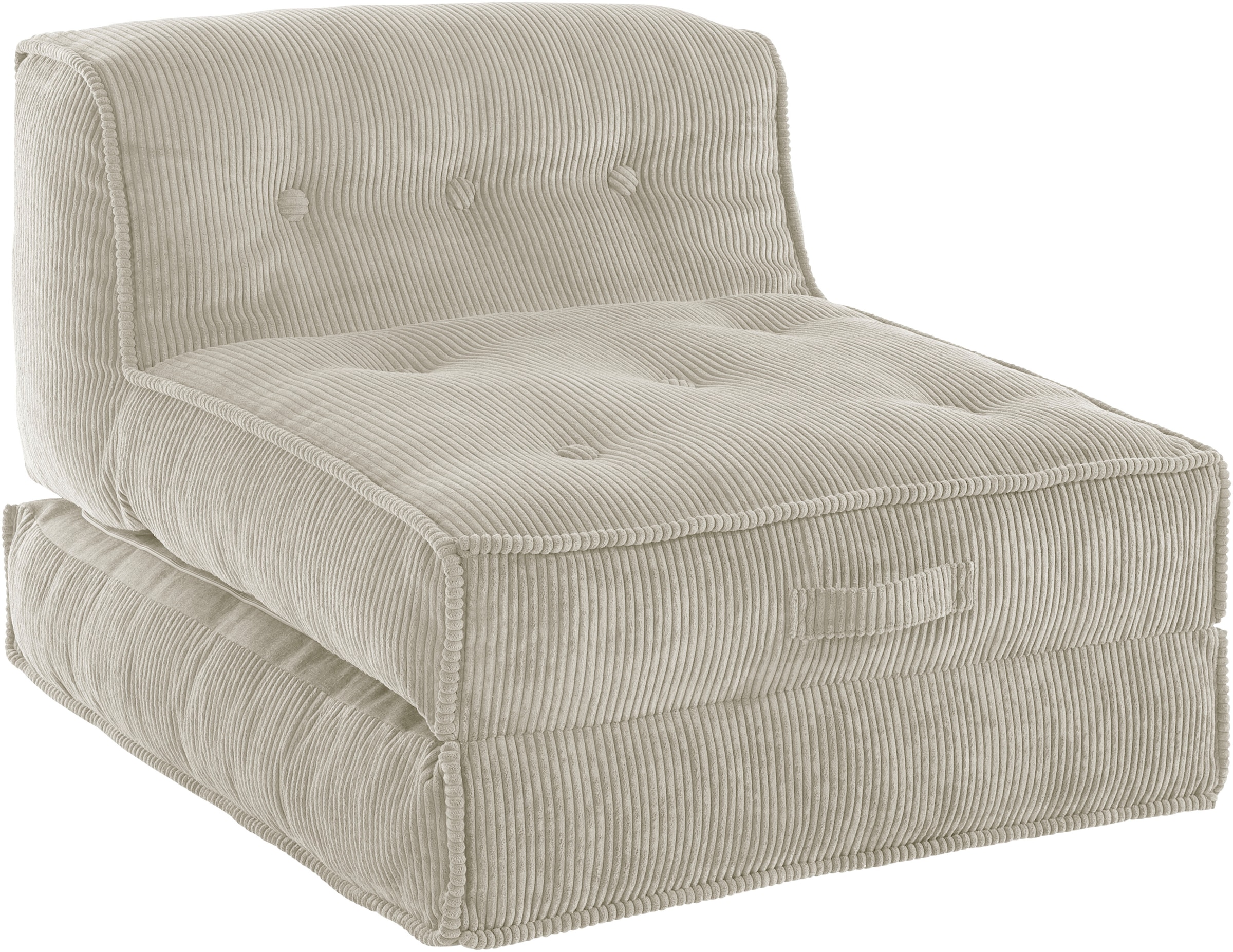 INOSIGN Sessel »Pia«, Loungesessel aus Größen, Pouf-Funktion. Rechnung kaufen 2 in mit Cord, auf Schlaffunktion