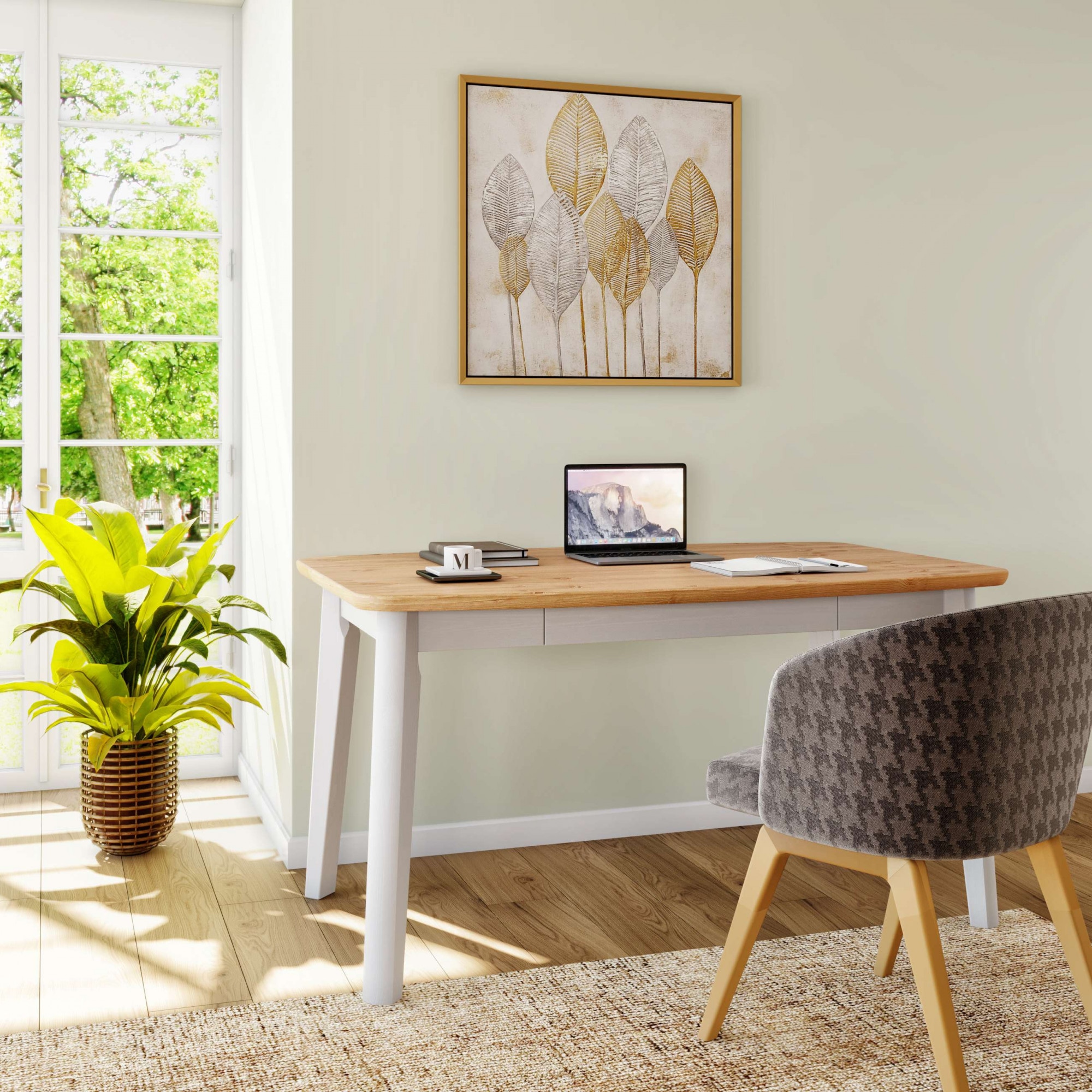 Home affaire Esstisch »Palermo, multifunktionaler Tisch, Arbeitstisch, Schreibtisch«, mit Stauraum, Platte aufklappbar, Home Office Schreibtisch, Massivholz