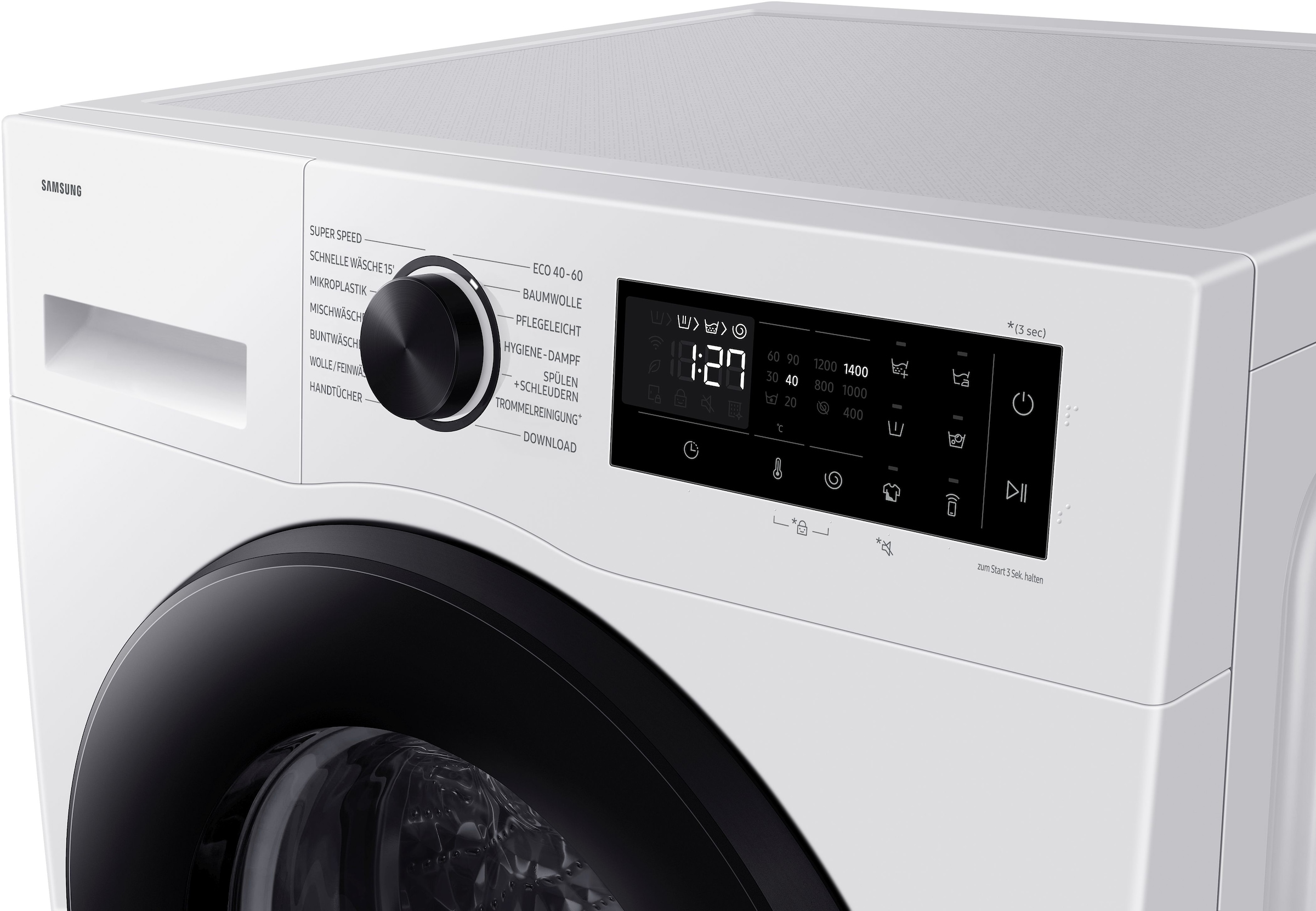 Samsung Waschmaschine WW5000F »WW1EFG5U34AEEG« 10 kg 1400 U/min AI Ecobubbleᵀᴹ - Effizient und schonend waschen