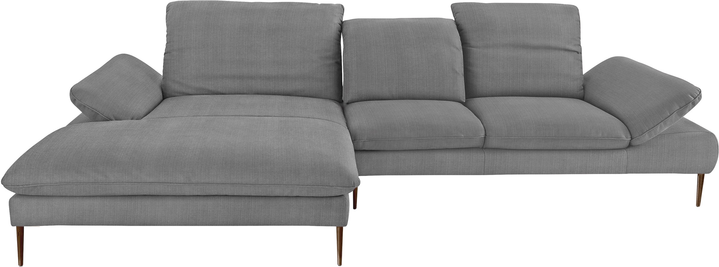 W.SCHILLIG Ecksofa »enjoy&MORE, Designsofa, bequem, elegant und zeitlos, L-Form«, Sitztiefenverstellung, Füße bronze pulverbeschichtet, Breite 340 cm