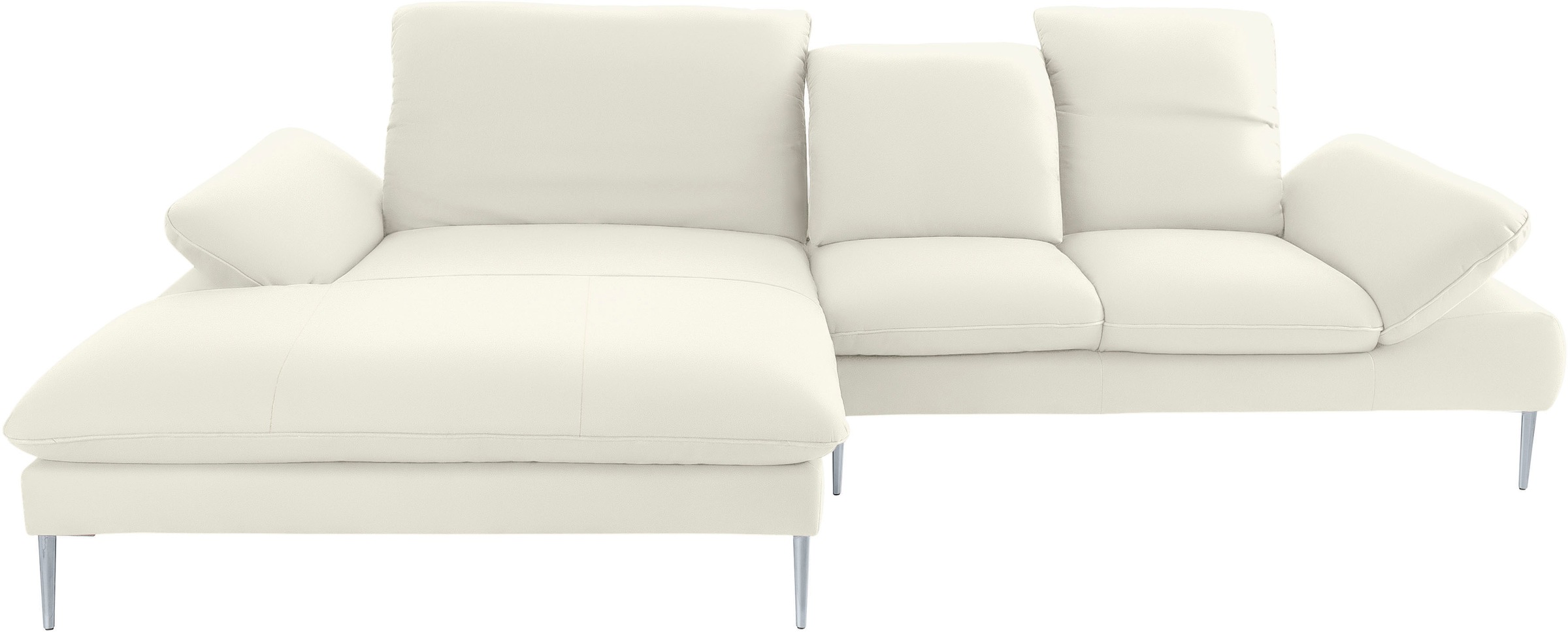 W.SCHILLIG Ecksofa »enjoy&MORE, Designsofa, elegant und bequem, L-Form«, mit Sitztiefenverstellung, Füße silber matt, Breite 310 cm