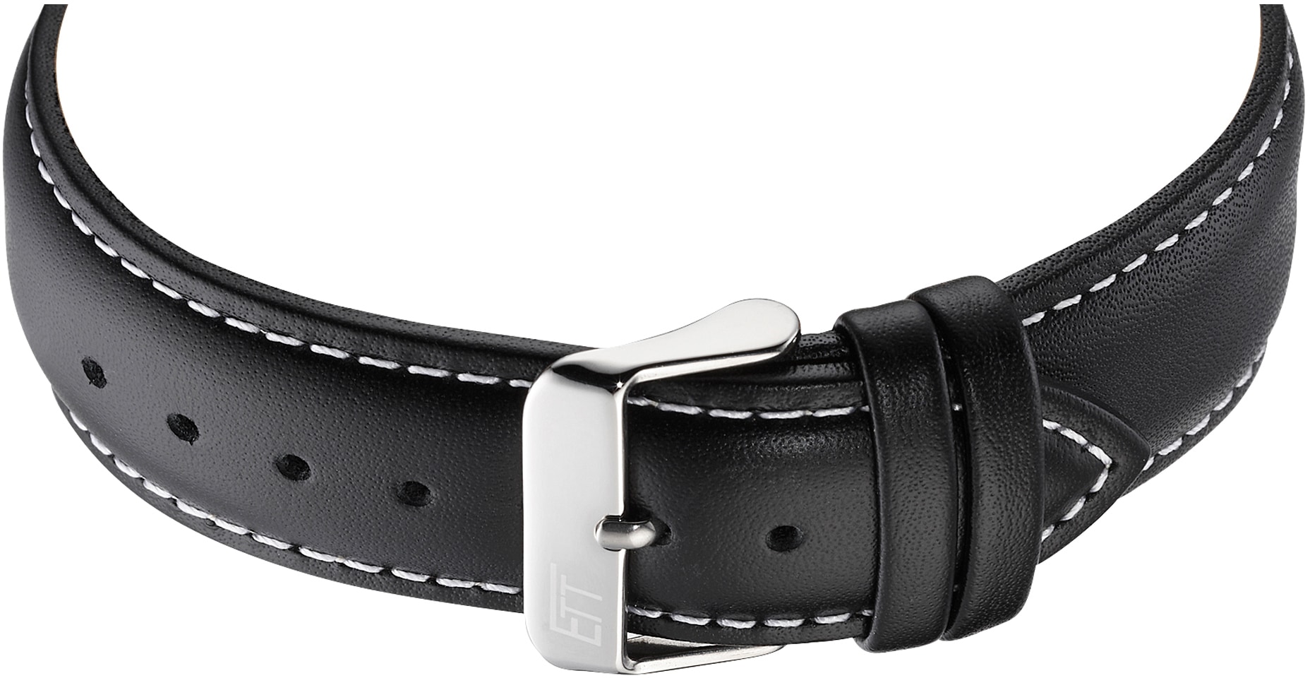ETT Funkchronograph »Professional«, Armbanduhr, Herrenuhr, Stoppfunktion, Datum, Solar, Lederarmband
