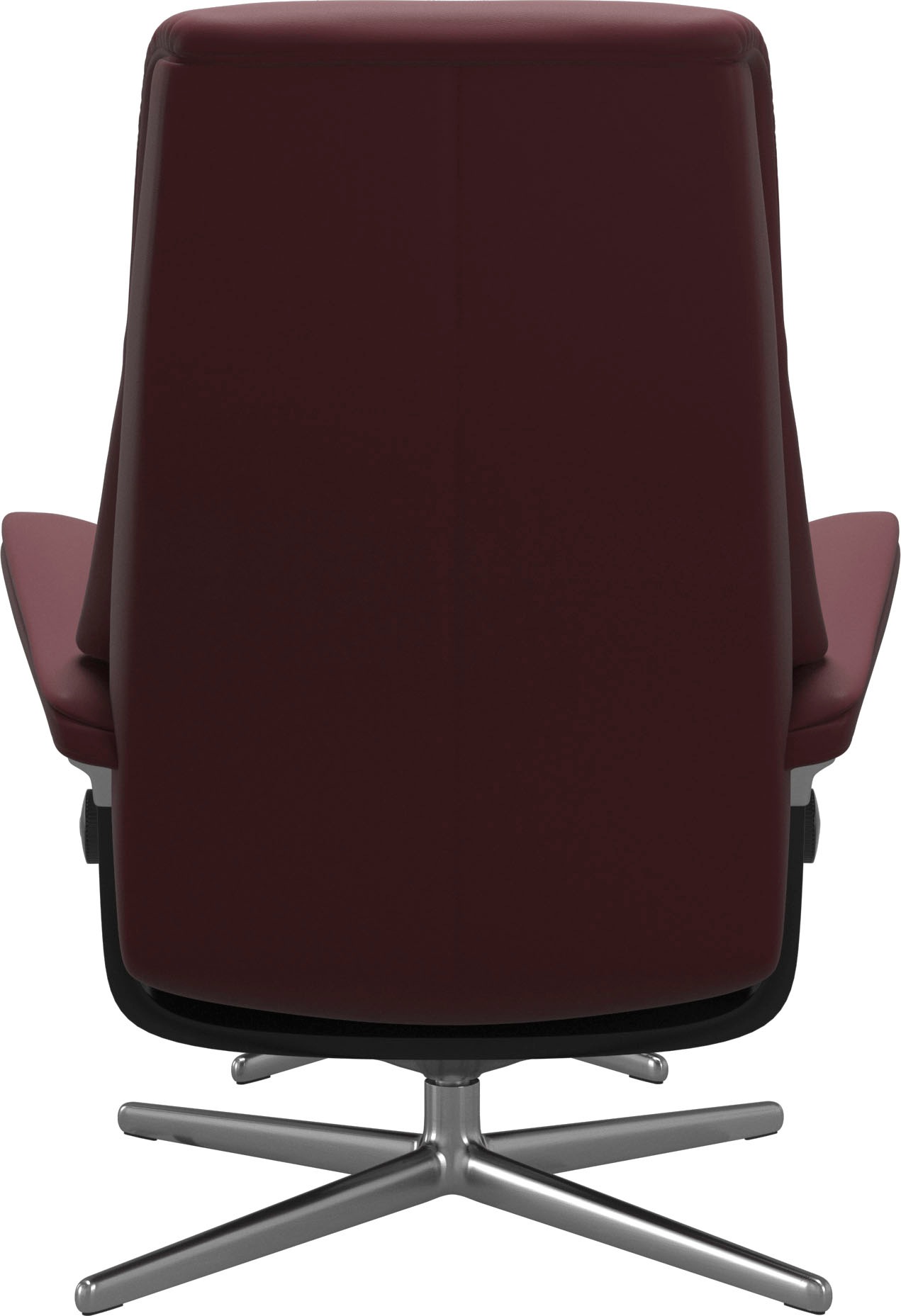 Stressless® Relaxsessel »View«, (Set, Relaxsessel mit Hocker), mit Hocker, mit Cross Base, Größe S, M & L, Holzakzent Schwarz