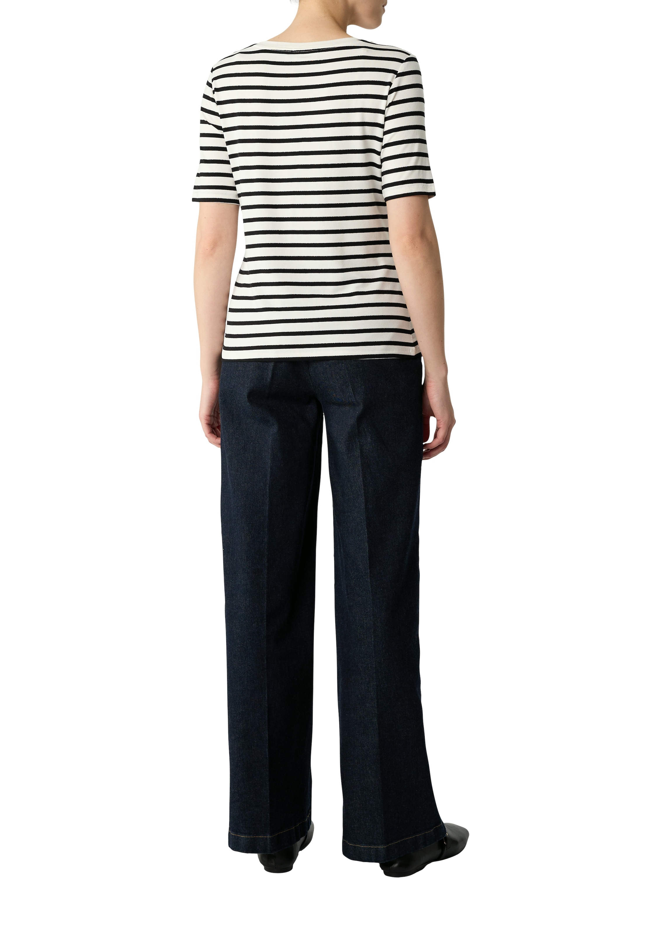 Comma T-Shirt mit Streifen Muster
