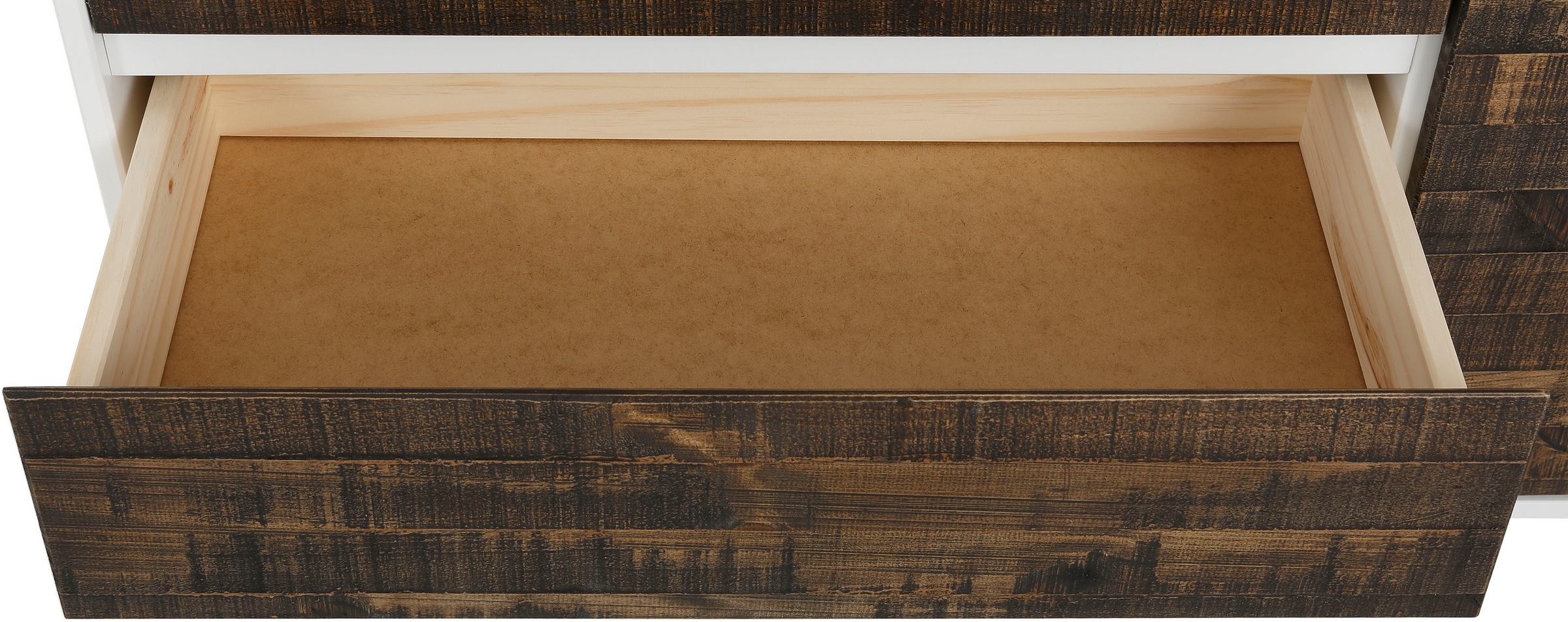 Home affaire Sideboard »Morgan«, Kommode aus massivem Kiefernholz, mit Griffmulden, Breite 165 cm