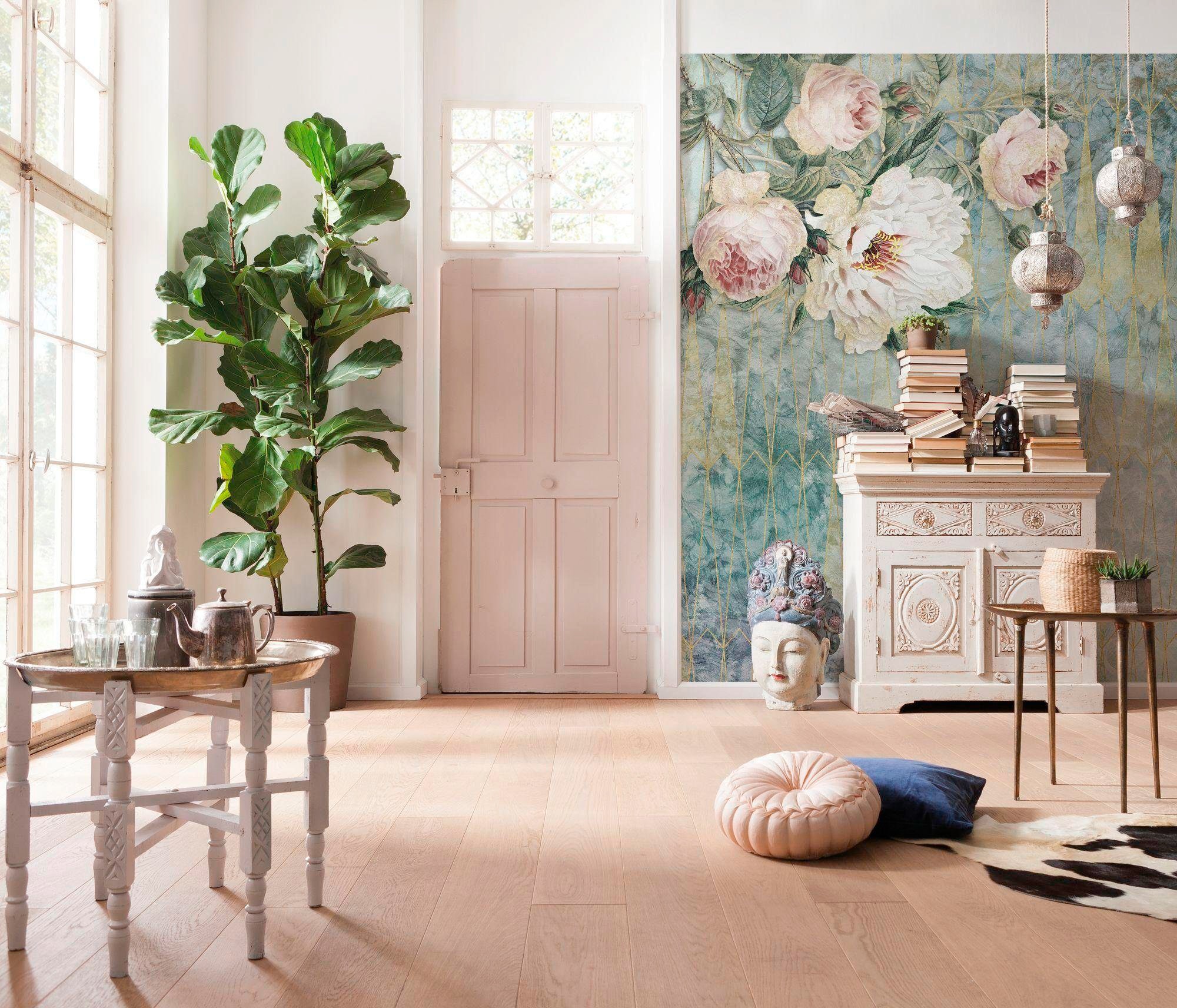 Komar Vliestapete »Digitaldruck Vlies - La Rosa - Größe 200 x 250 cm«, bedruckt, Wohnzimmer, Schlafzimmer