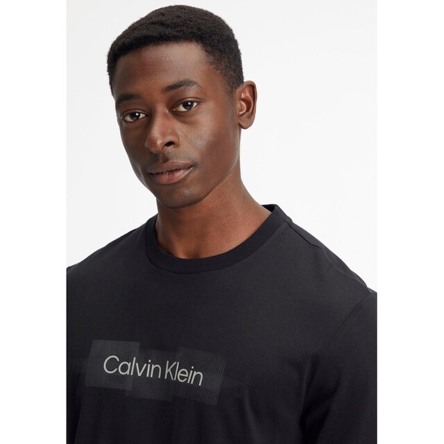 Calvin Klein T-Shirt Baumwolle online aus T-SHIRT«, kaufen reiner »BOX STRIPED LOGO