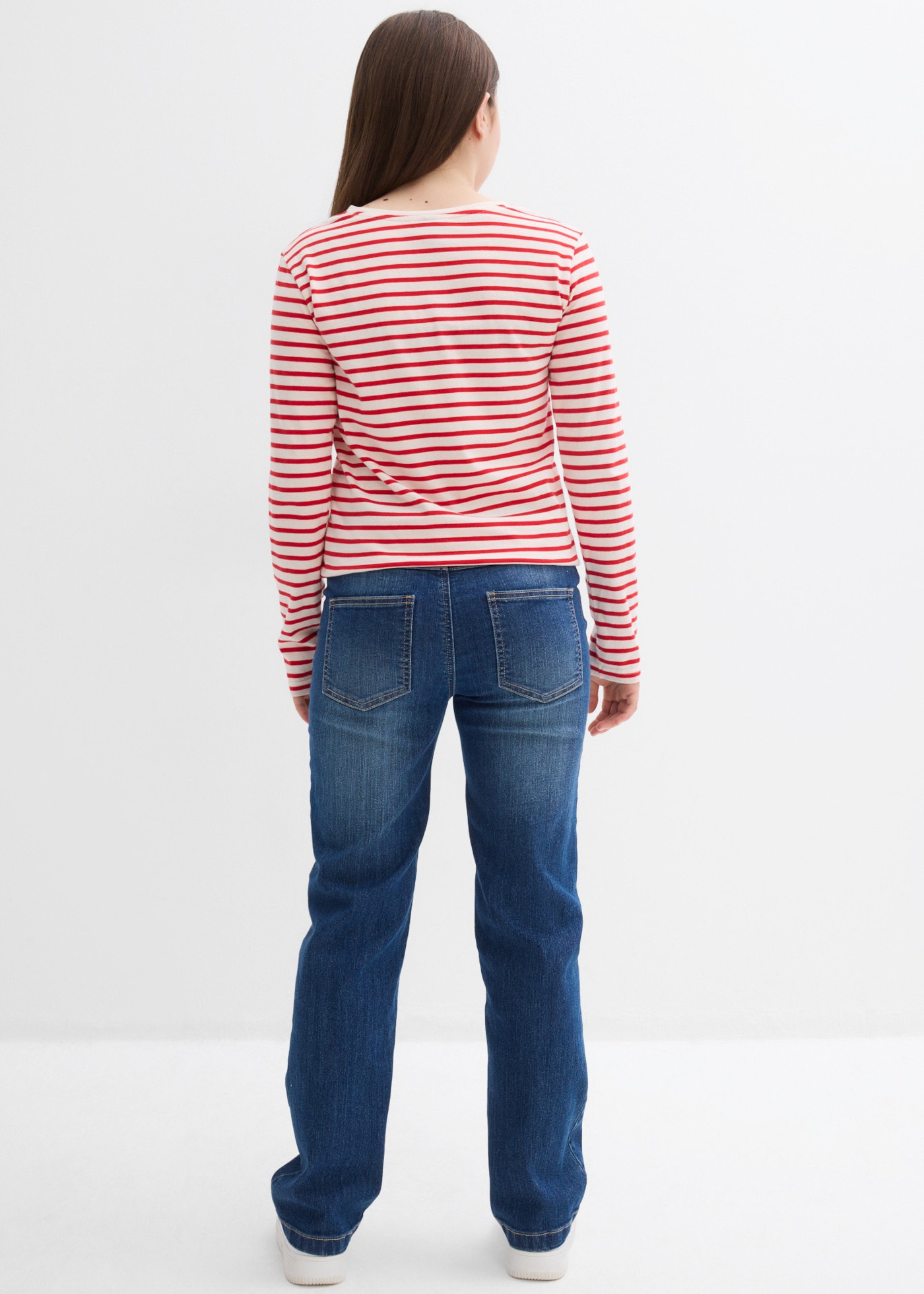 bonprix Straight-Jeans für Mädchen, Regular Fit, mit mittelhohem Bund, gerader Schnitt