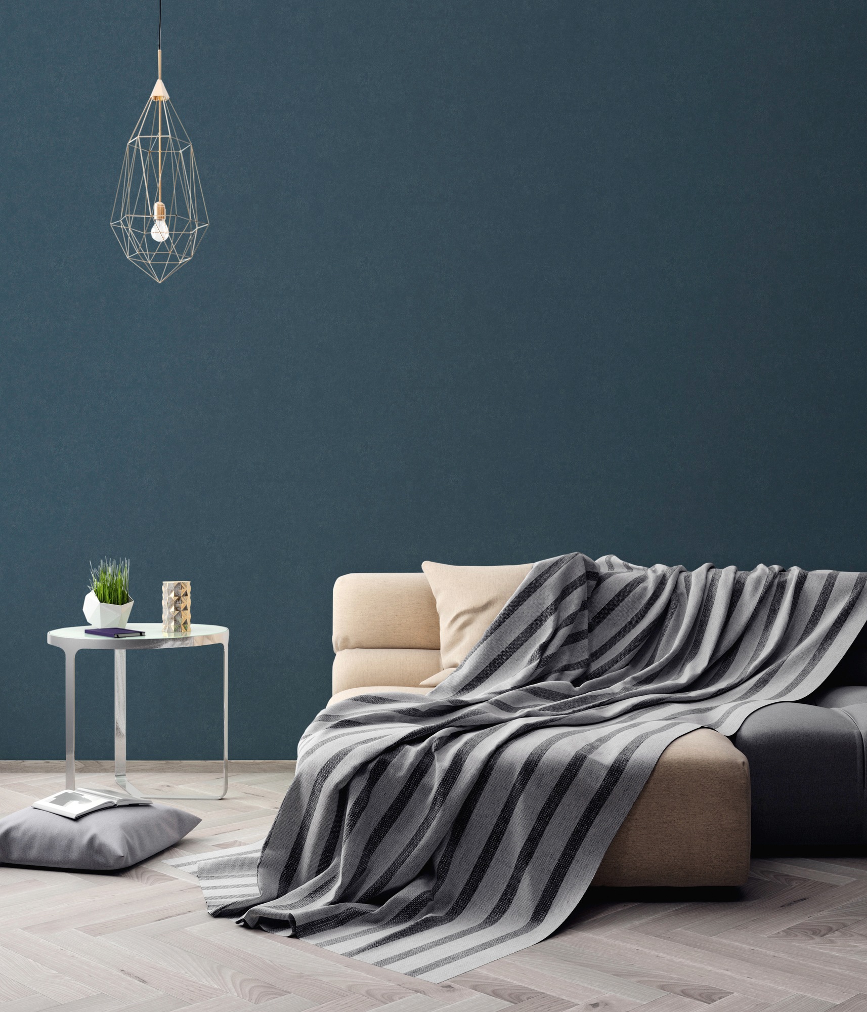 A.S. Création Vliestapete »Geo Effect«, unifarben-Ton-in-Ton-einfarbig, Uni Tapete einfarbig Tapeten Wohnzimmer Schlafzimmer Küche modern Büro