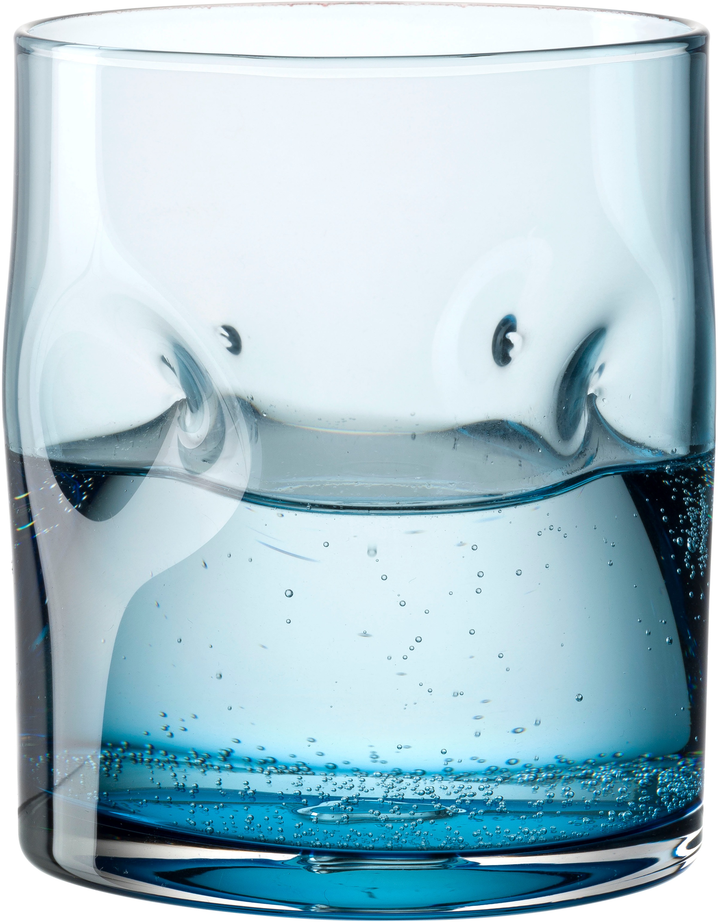 LEONARDO Gläser-Set »Trinkglas VESUVIO, 300 ml, 4er-Set«, (Set, 4 tlg.), konische Form, markantes Design - mit Einquetschungen