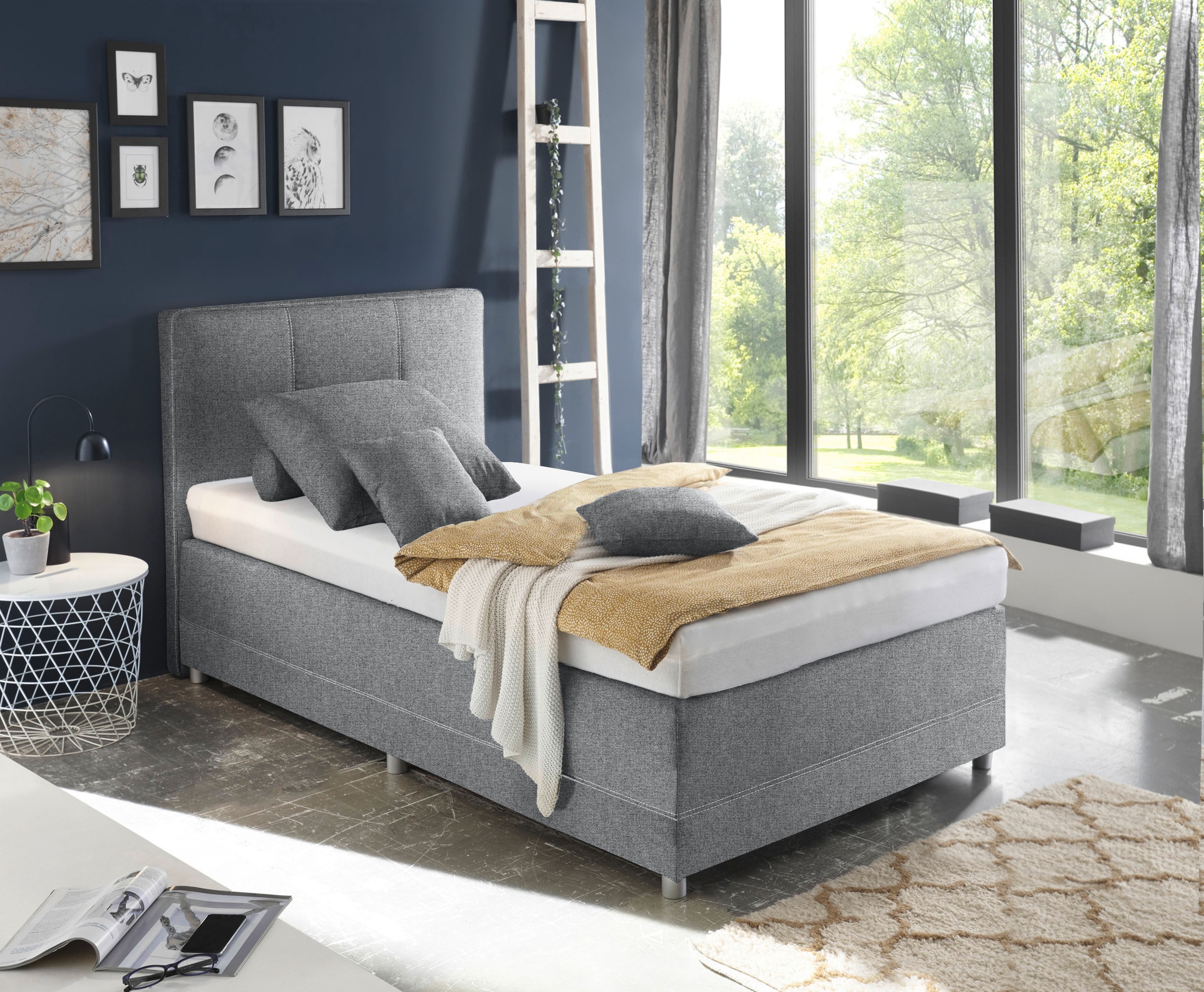 ED EXCITING DESIGN Boxspringbett »Luanda«, wahlweise mit Matratze und Toppe günstig online kaufen