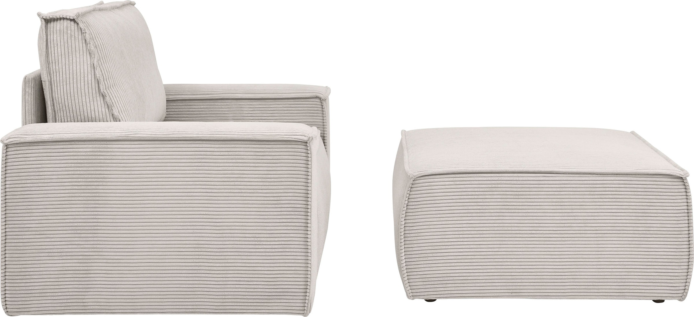 Home affaire Sessel »SHERWOOD«, Loveseat und Hocker im Set, passend zur Polster-Serie SHERWOOD