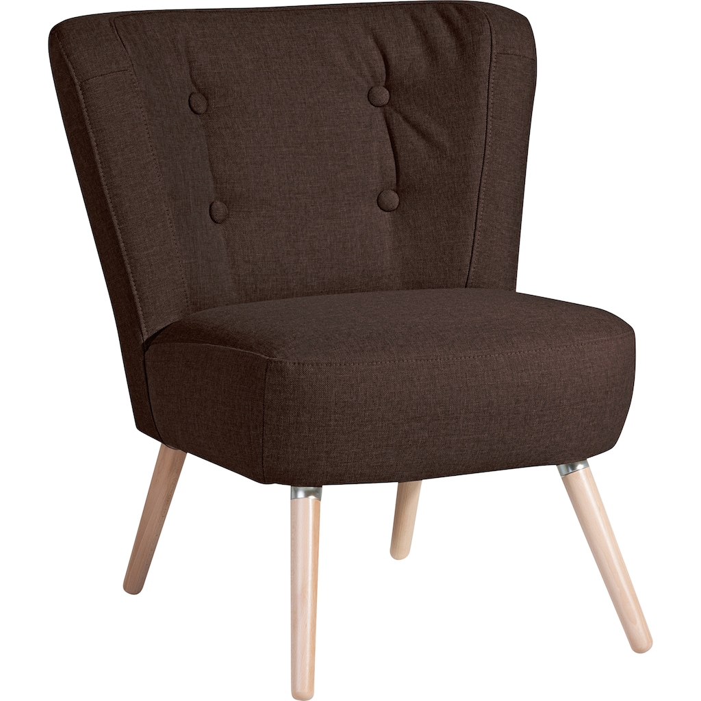 Max Winzer® Sessel »Nikki«, im Retro-Design, mit Holzbeinen