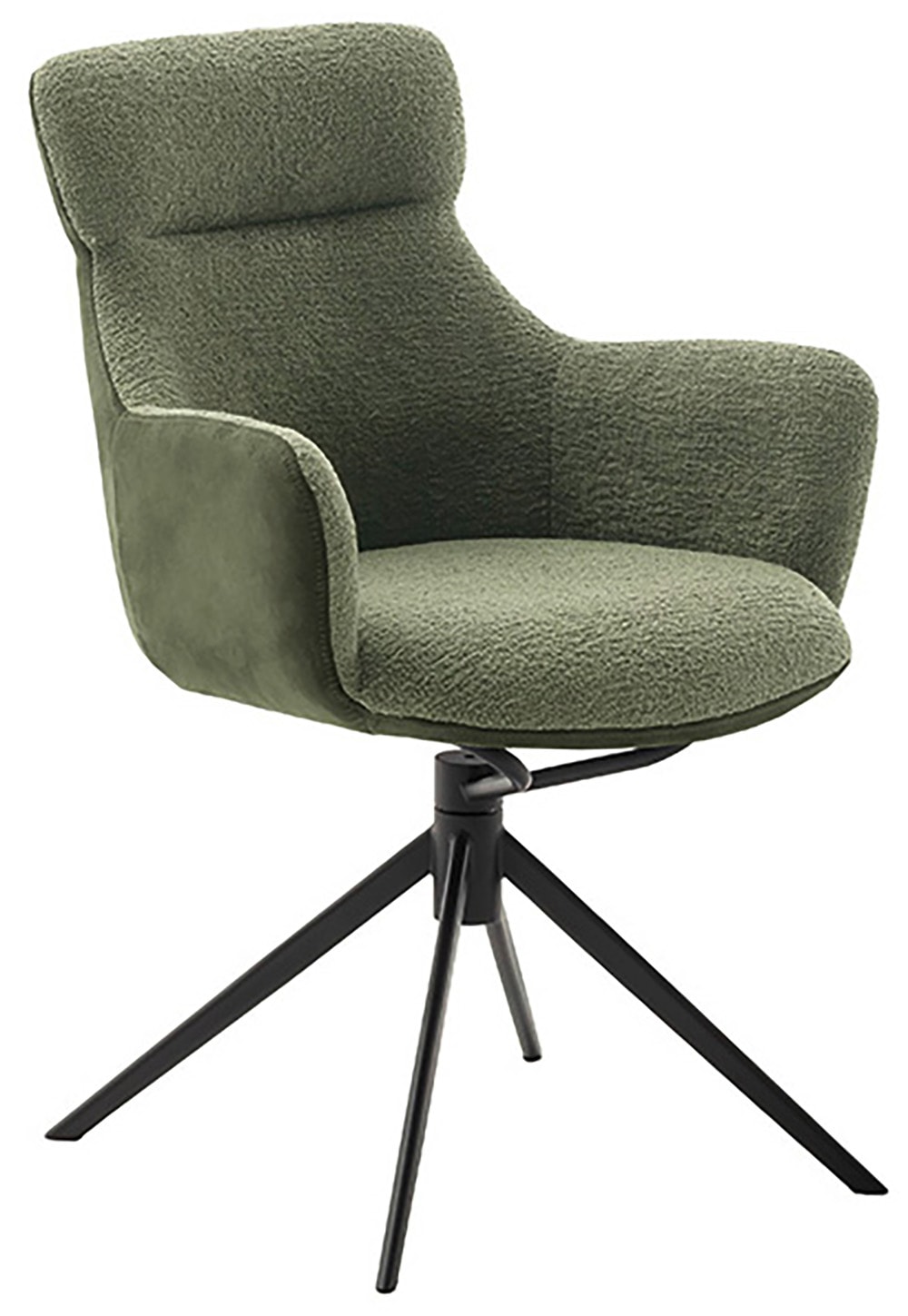 MCA furniture Esszimmerstuhl »PELION«, Feingewebe, (2er-Set), drehbar 360°, Dreh- & Schwingfunktion, Sitzhöhe ca. 50 cm