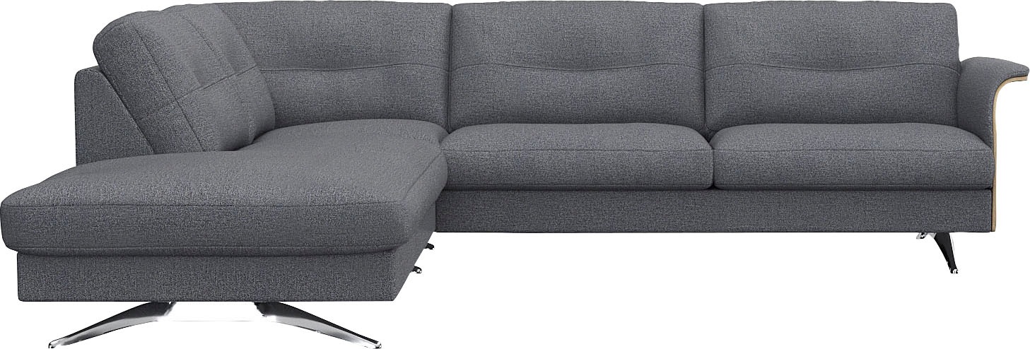 FLEXLUX Ecksofa »Glow, super bequem durch hochwertigem Sitzaufbau mit Feder günstig online kaufen