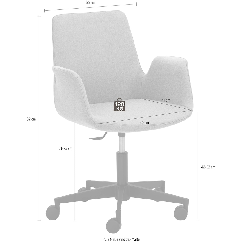 Mayer Sitzmöbel Bürostuhl »Sessel myHELIOS«, 1 St., Feinstruktur weich