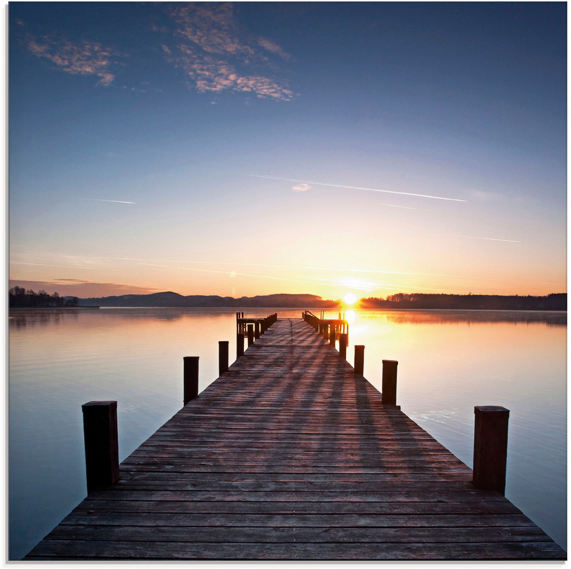 Artland Glasbild "Sonnenstrahlen - Sonnenuntergang", Gewässer, (1 St.), in günstig online kaufen