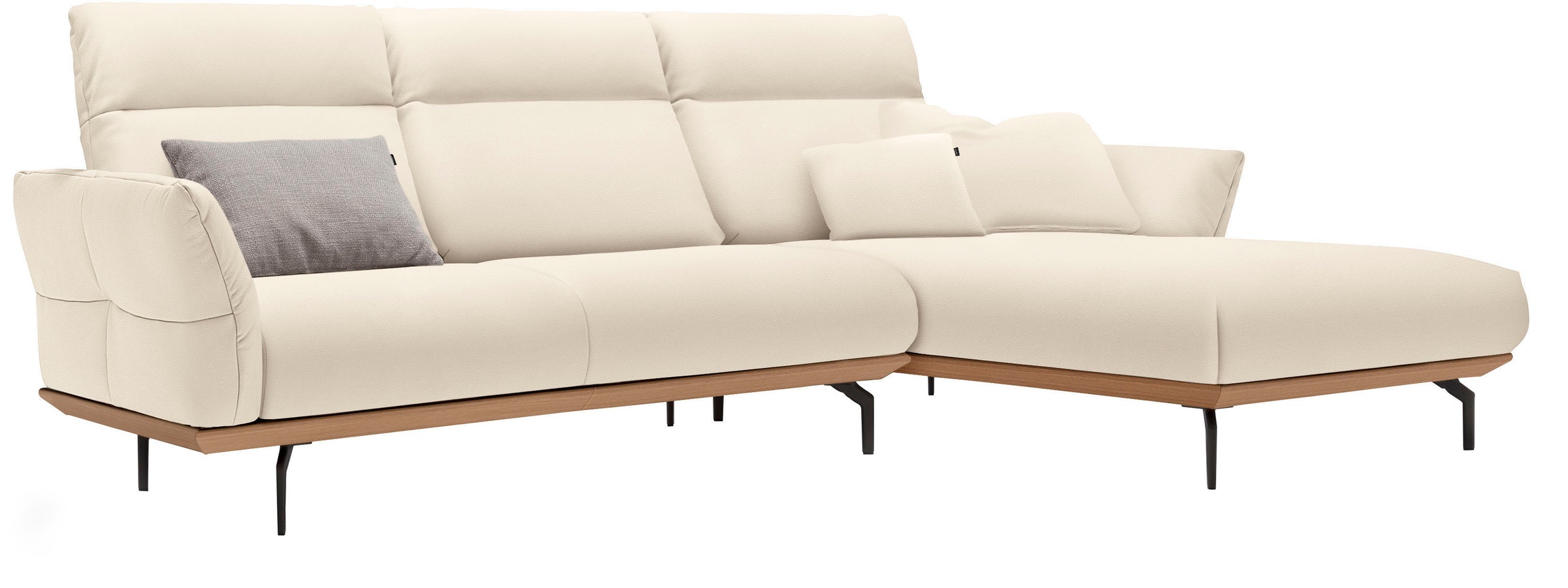 Creation BY ROLF BENZ Ecksofa »CR.460«, Sockel in Eiche, Alugussfüße in umb günstig online kaufen